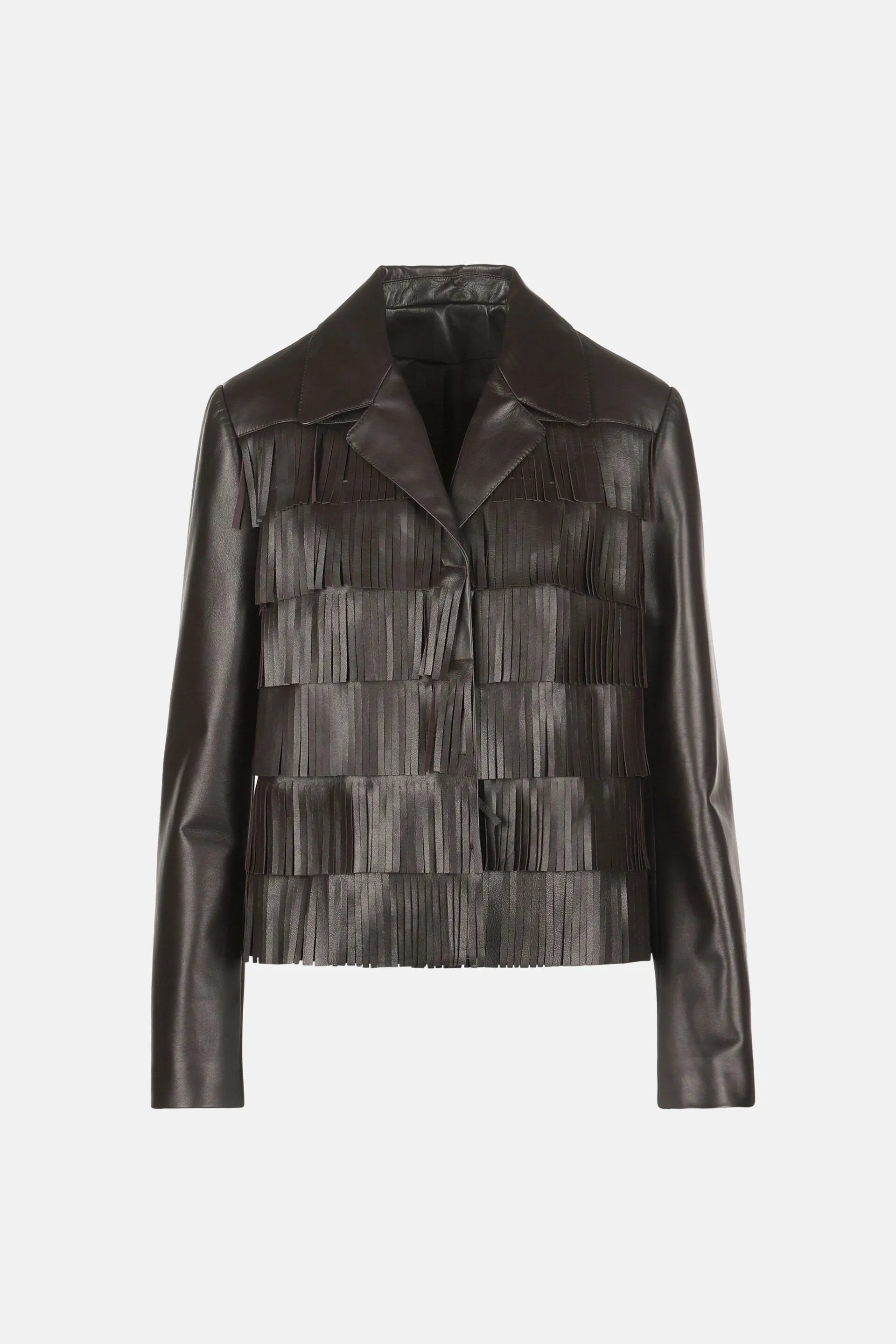 Luisa Spagnoli_Brown_Safira - Leather Jacket Ð Fashion Show_SAFIRA_0978_07