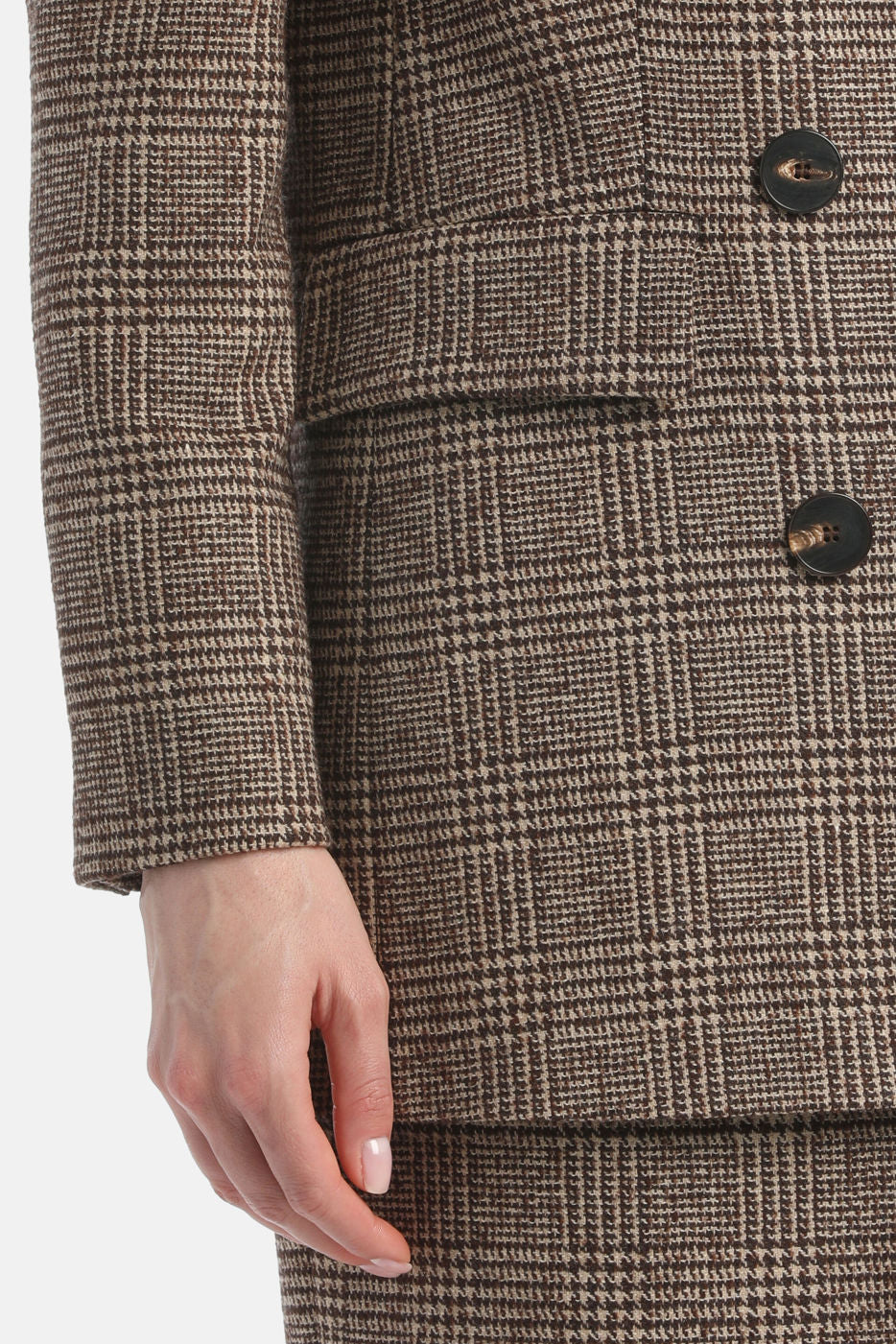 Luisa Spagnoli_Var Marone Beige_Saldato - Double-Breasted Jacket_SALDATO_3991_04