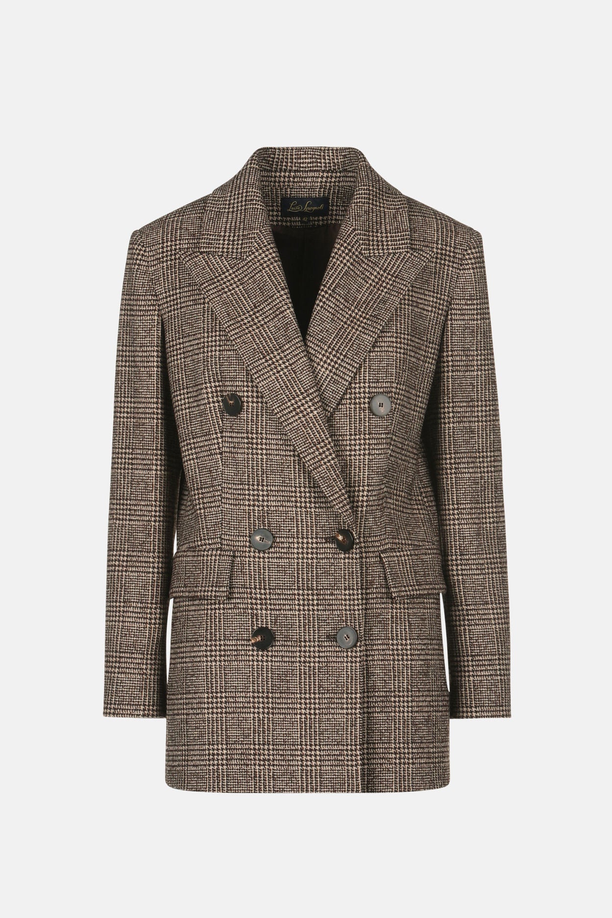 Luisa Spagnoli_Var Marone Beige_Saldato - Double-Breasted Jacket_SALDATO_3991_05