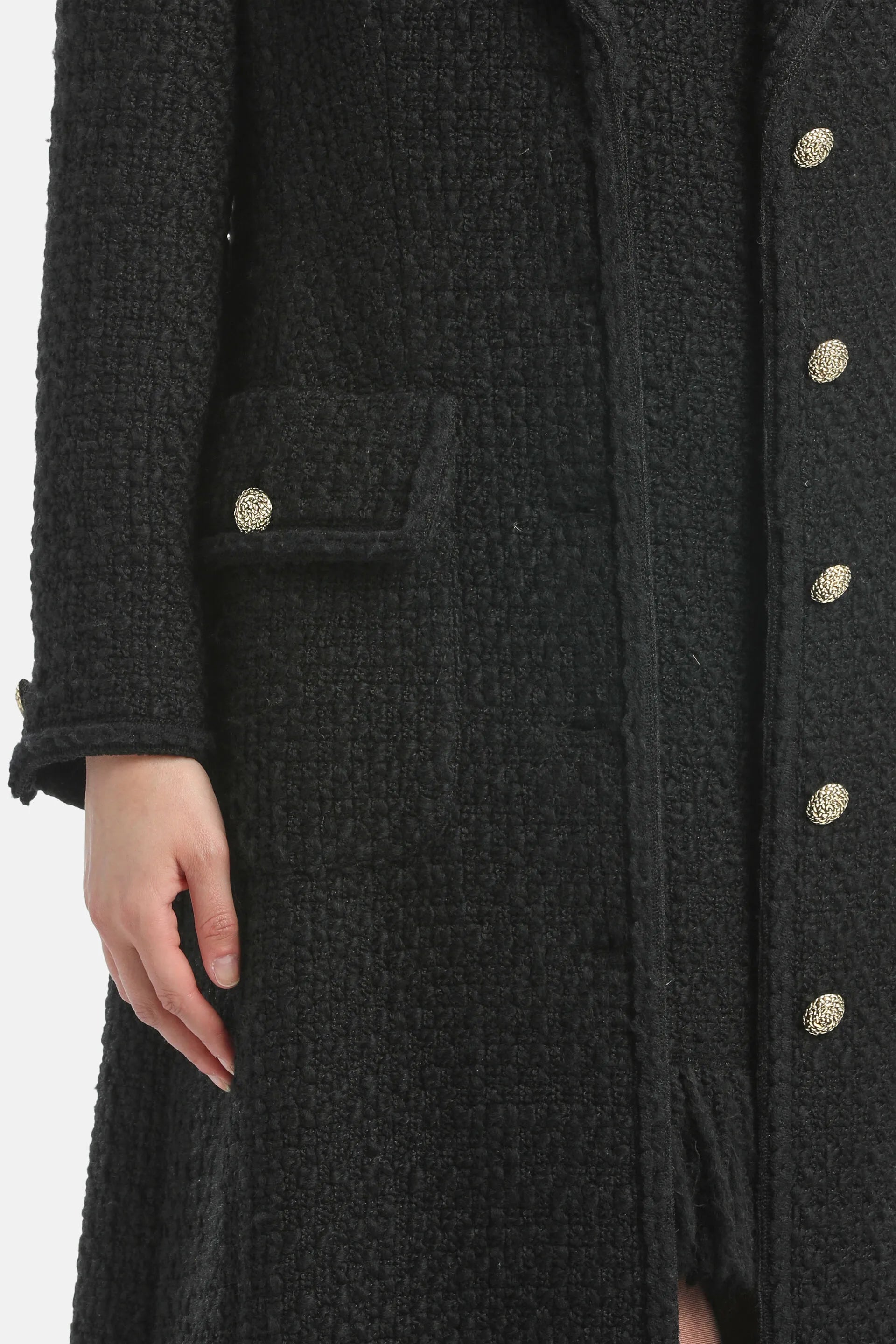 Luisa Spagnoli_Black_Salsa - BouclŽ Coat_SALSA_0101_05