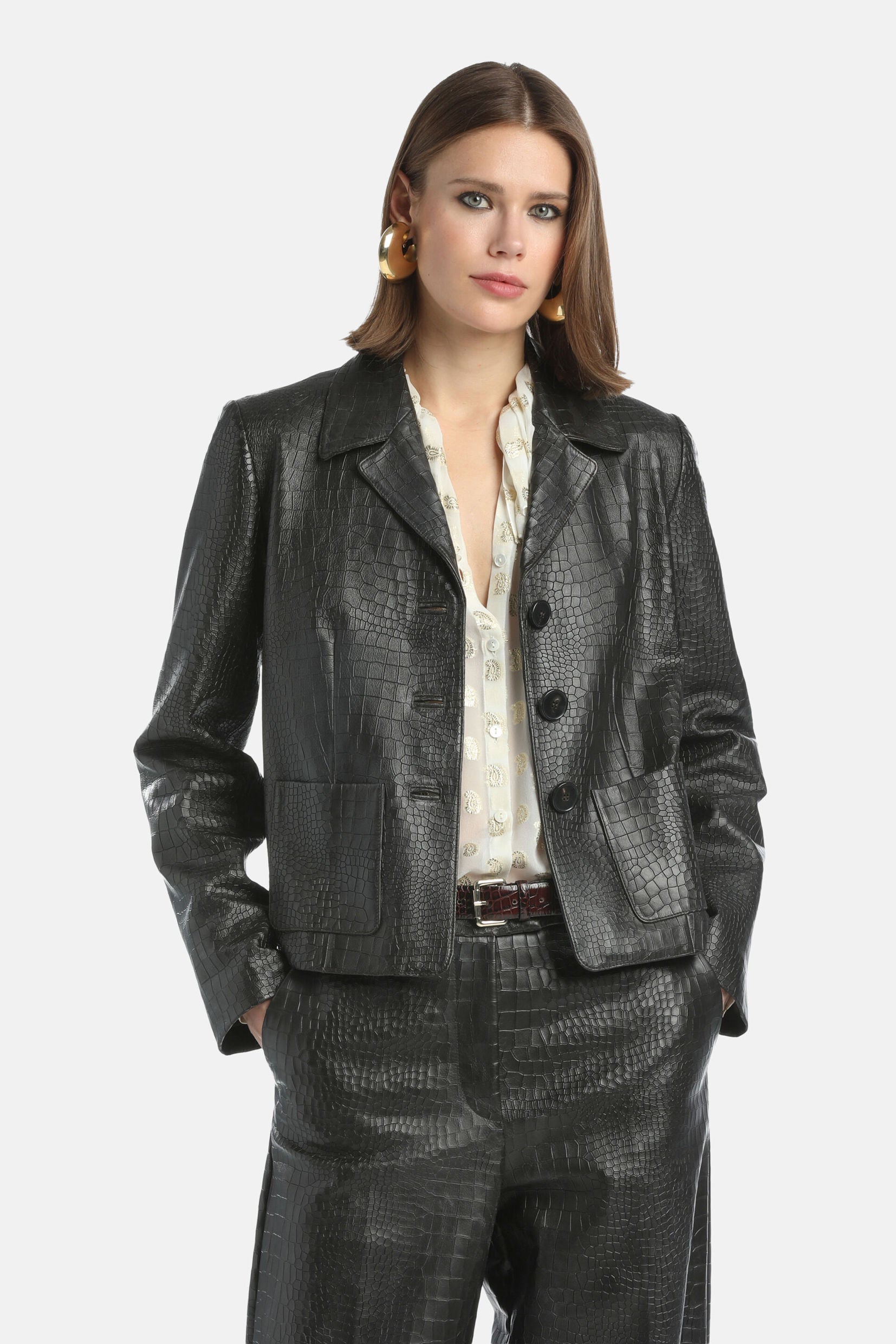 Luisa Spagnoli_Marrone Scuro_Sax - Leather Jacket - Fashion Show_SAX_0976_03