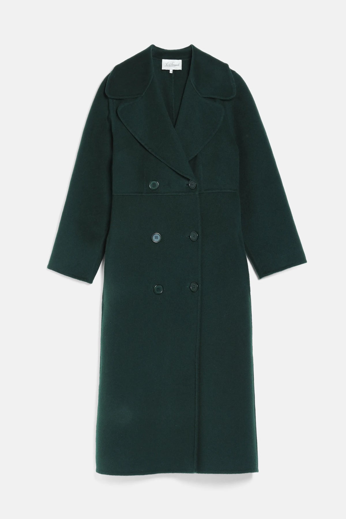 Luisa Spagnoli Verde Bottiglia Women Scansione - Double-Breasted Wool Coat SKU: SCANSIONE_2046 Image 05