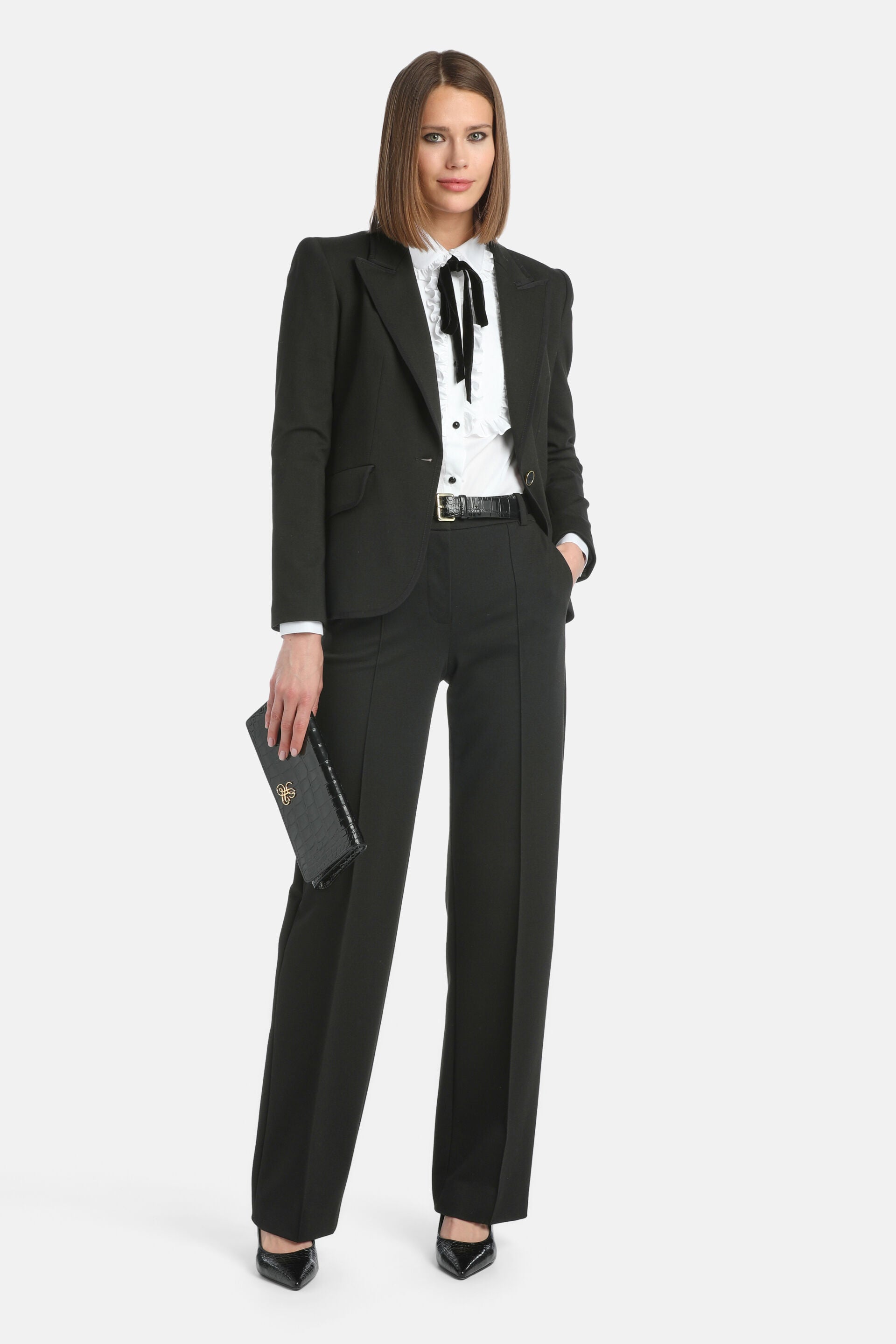 Luisa Spagnoli_Nero_Sciccosa - Single-Breasted Blazer Jacket_SCICCOSA_0101_02