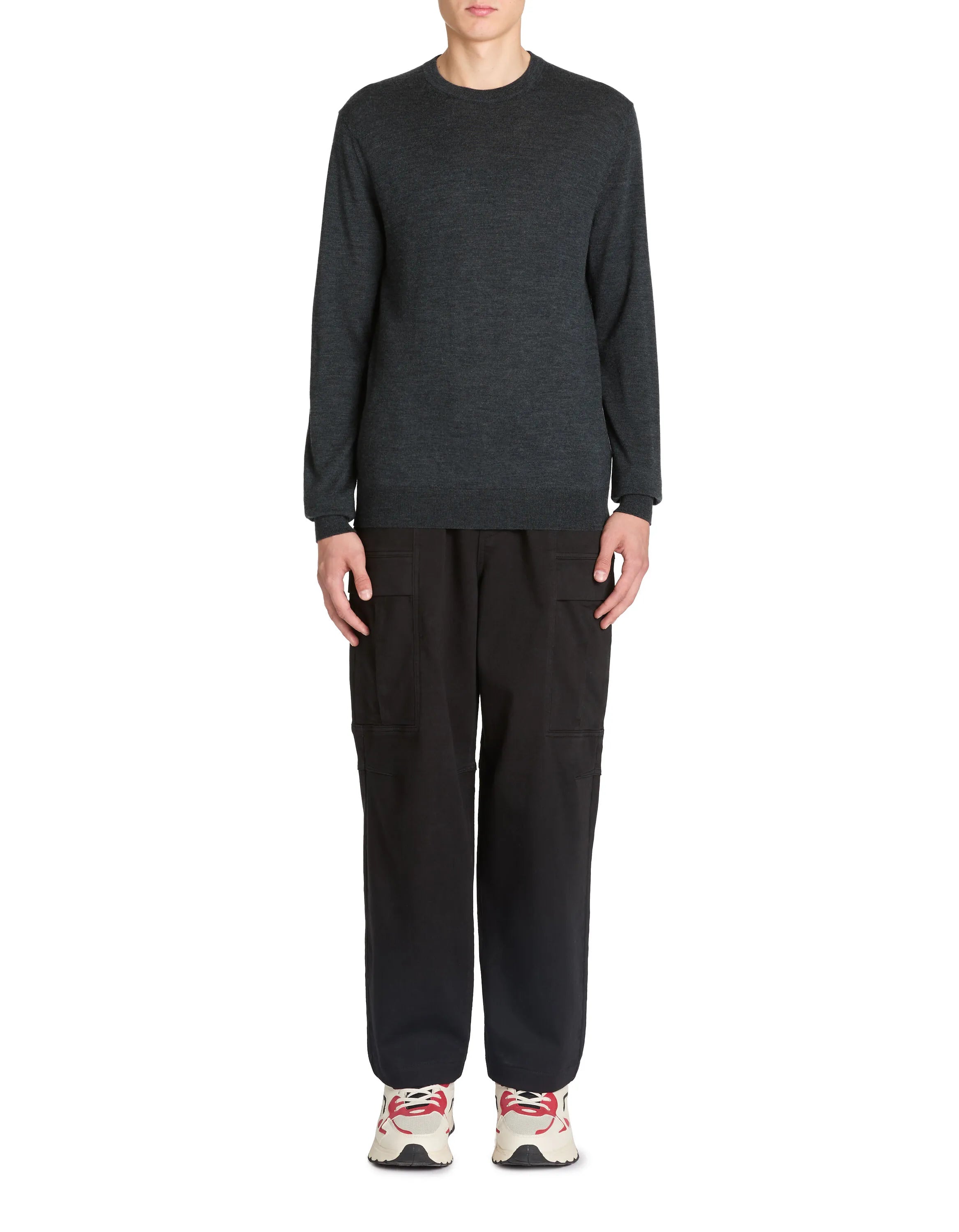 Celio_Anthra Mel_100% Merino Wool Crew Neck Sweater_SEMERIROND_ANTHRA MEL_01