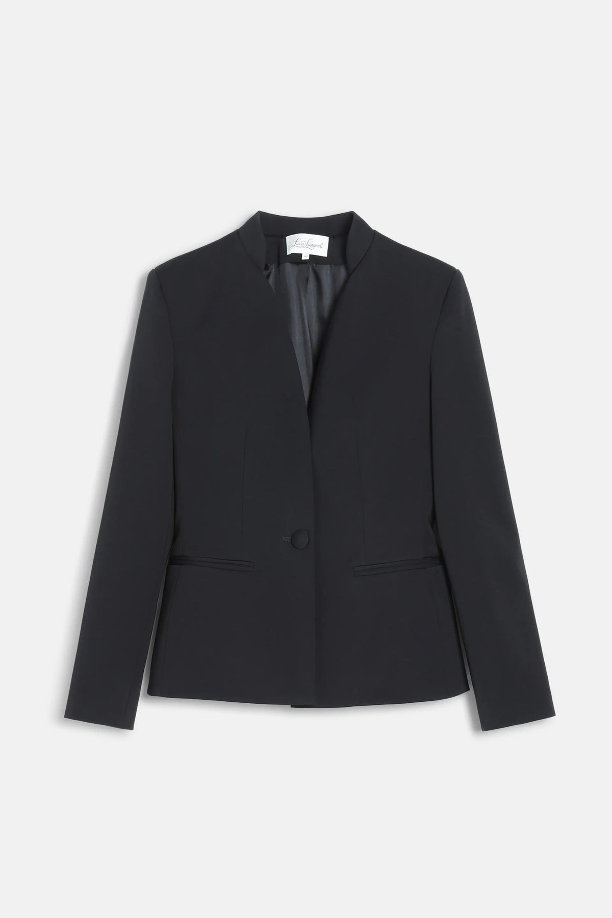 Luisa Spagnoli Nero Women Soana Elegant Minimalist Blazer SKU: SOANA_0101 Image 06