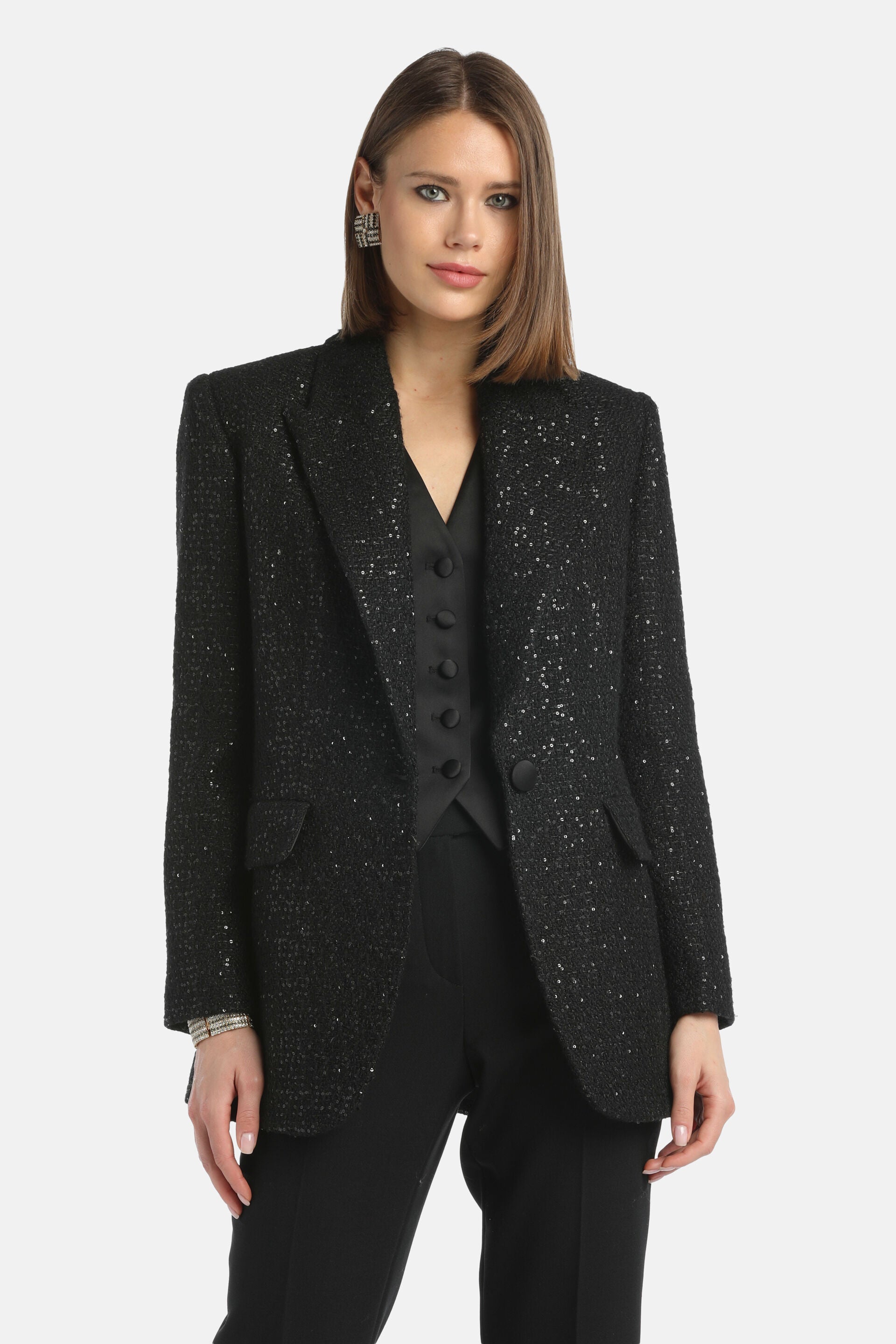 Luisa Spagnoli_Nero/Nero_Solo - Elegant Blazer_SOLO_0101 0101_01