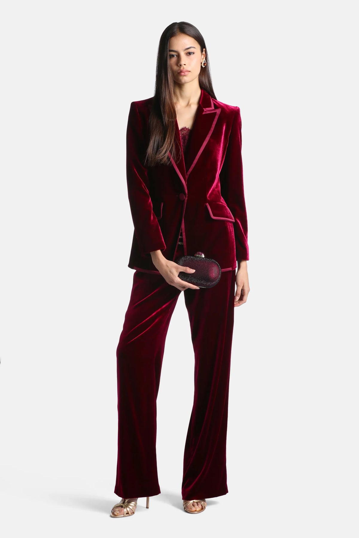 Luisa Spagnoli Rubino/Rubino Women Solvente Elegant Silk and Viscose Blazer SKU: SOLVENTE_2446 2446 Image 06