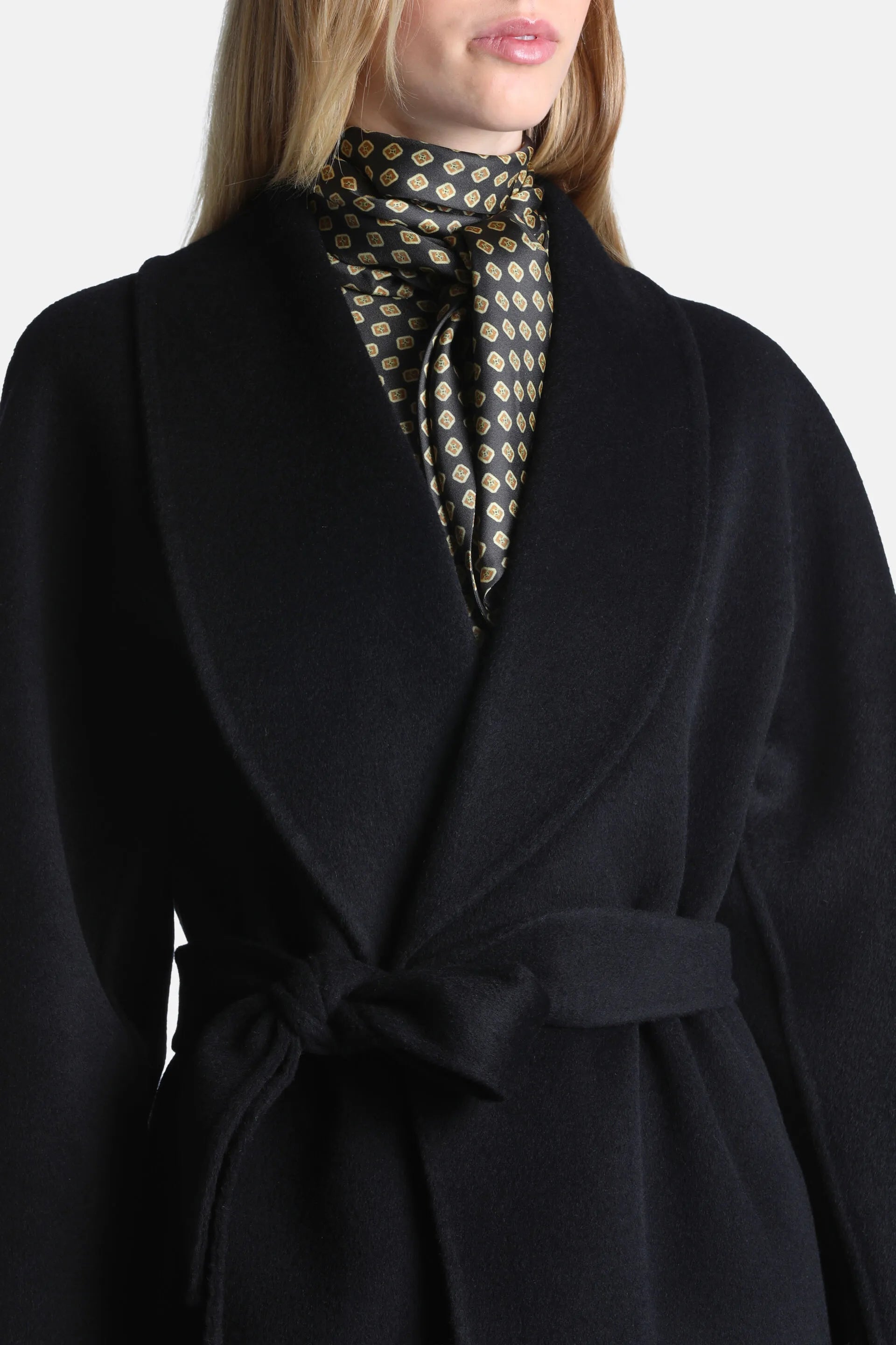 Luisa Spagnoli Nero Women Stenografo - Coat with Shawl Lapels SKU: STENOGRAFO_0101 Image 04
