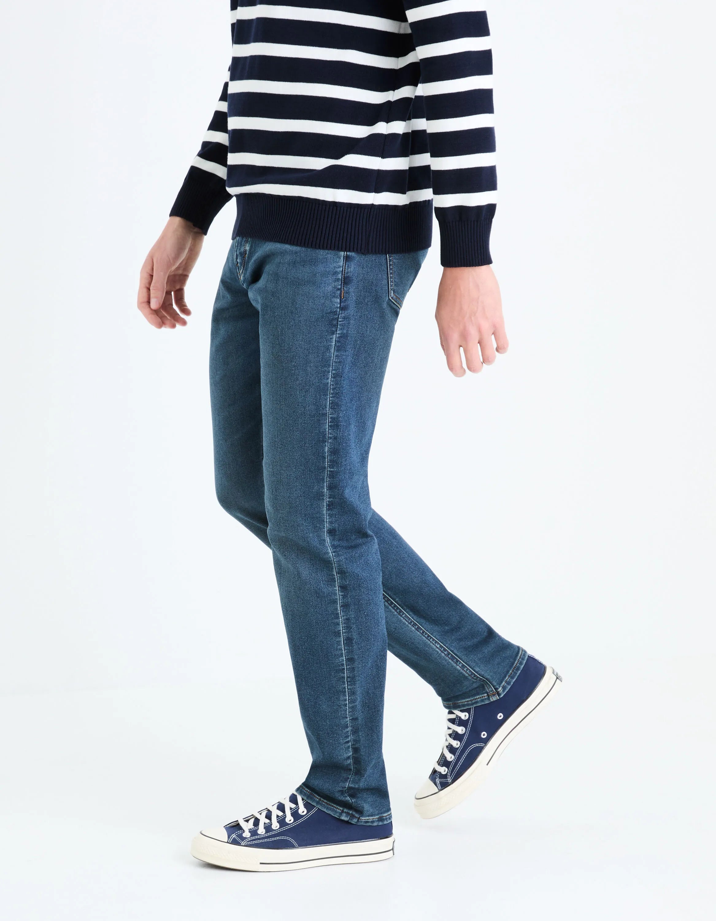 Celio_Stone_Jean C.35 Straight Stretch Mesh 3 Length_STLMAILLE_STONE_04