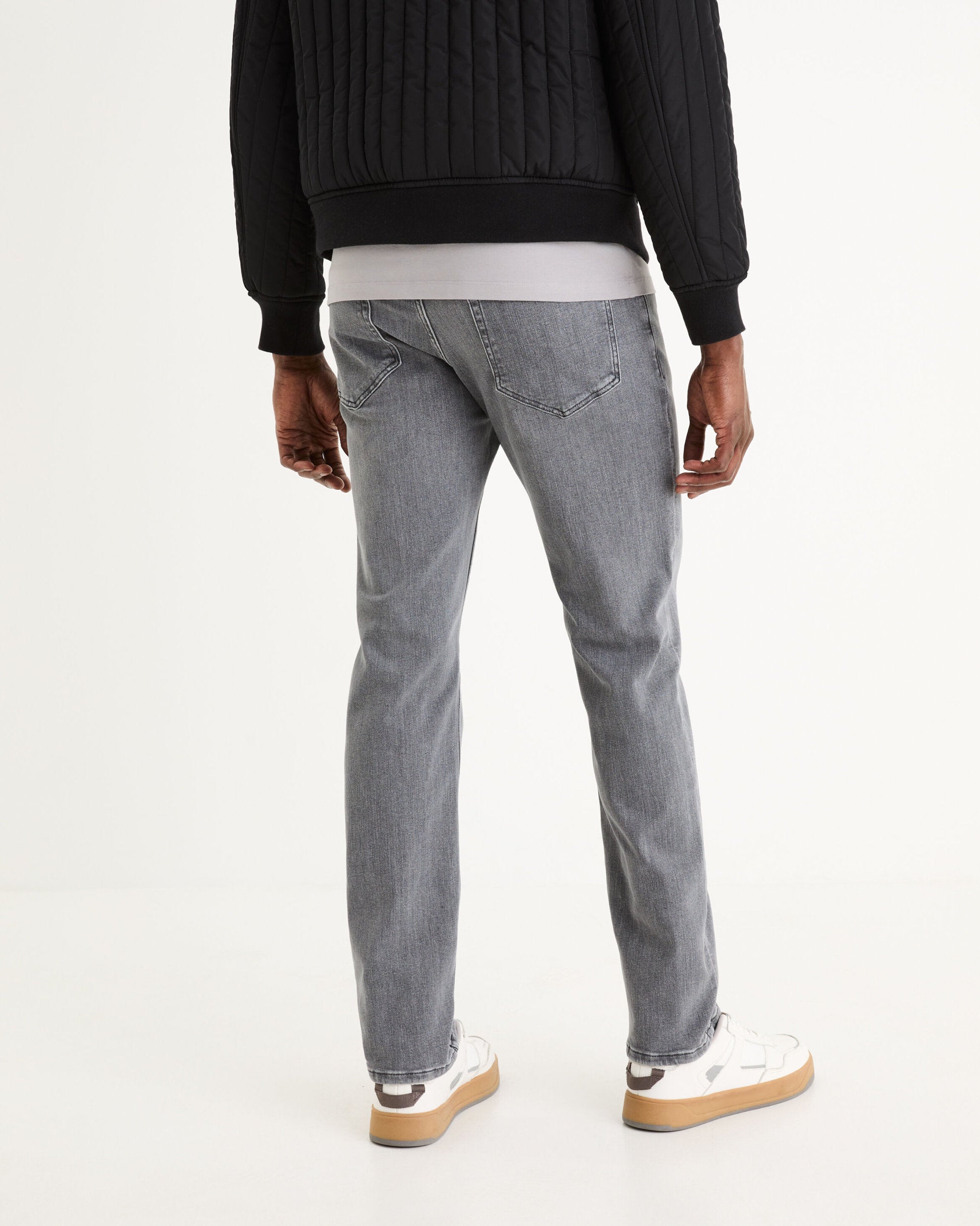 Celio_Grey C.15 Straight Stretch Cotton Jeans in 3 Lengths_STRAIGHT3L_GRIS_03