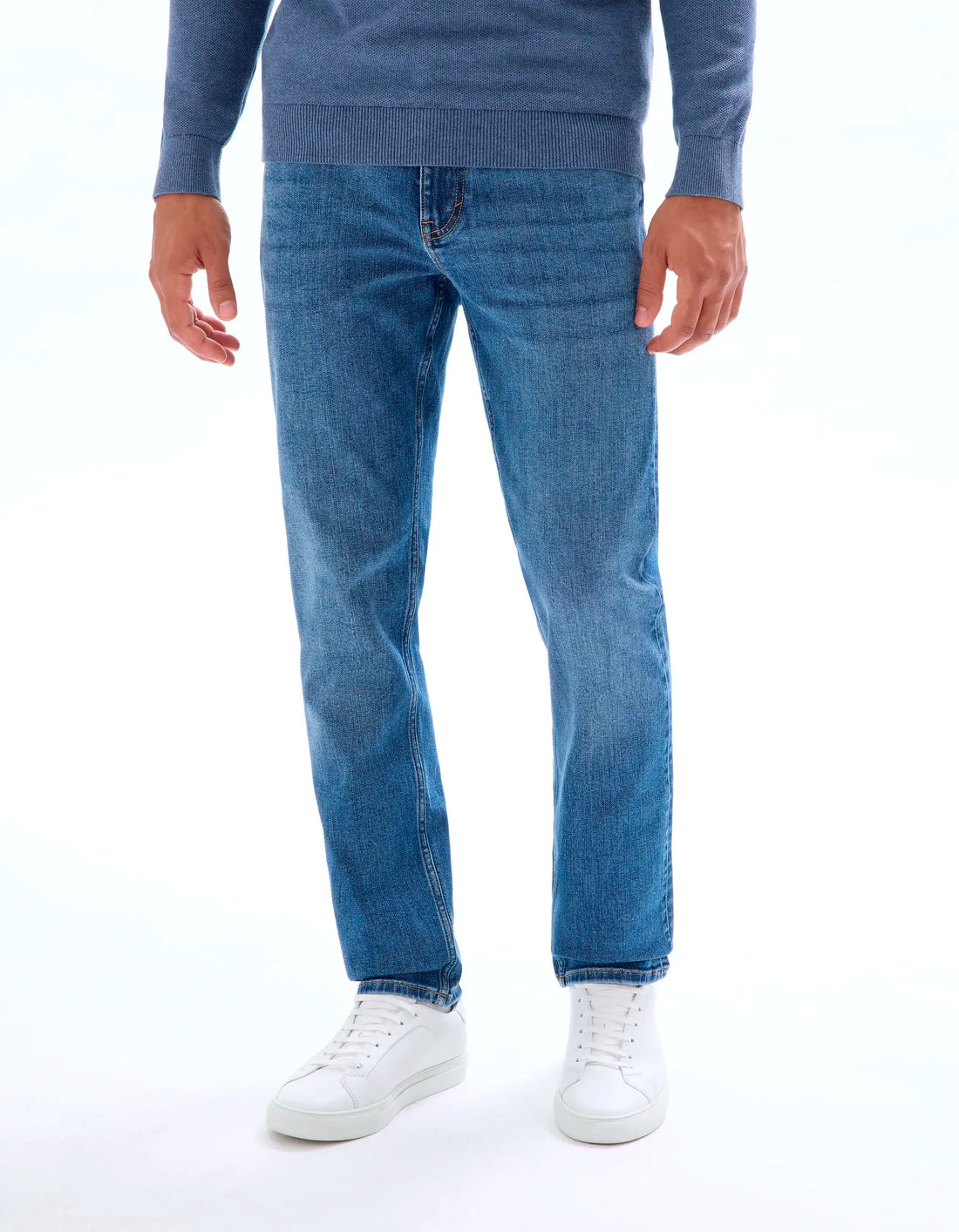 Celio_Stone_C.15 Straight Stretch Cotton Jeans, 3 Lengths_STRAIGHT3L_STONE_02