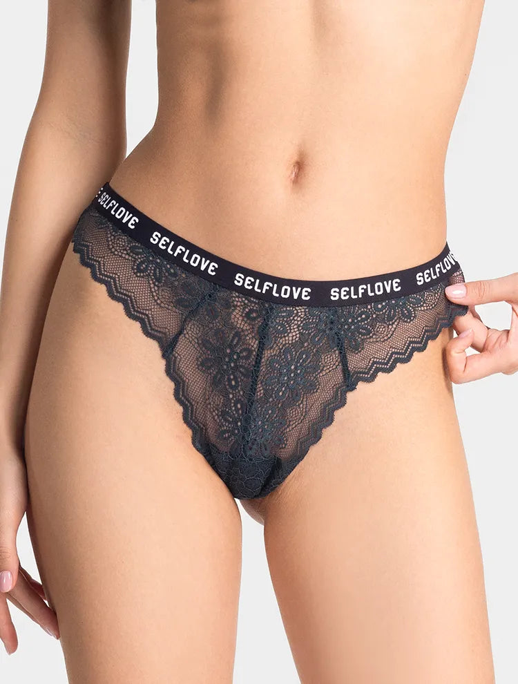 Marie France Kaki Women Talany Front And Back Lace Tanga SKU: TATALANY_Kaki Image 01