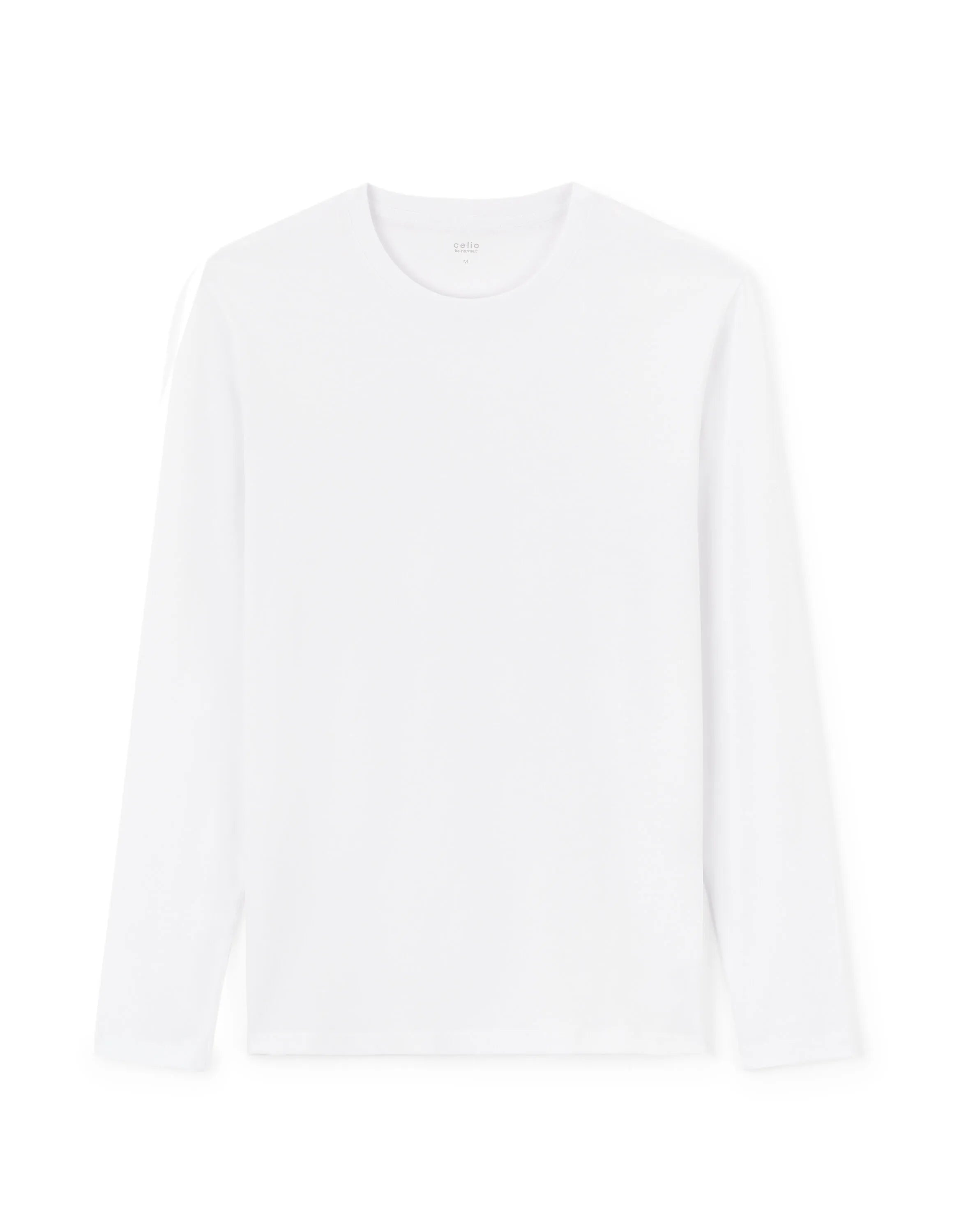 Celio_Optical White_Regular 100% Cotton Long-Sleeved T-Shirt_TEBASEML_OPTICAL WHITE_04