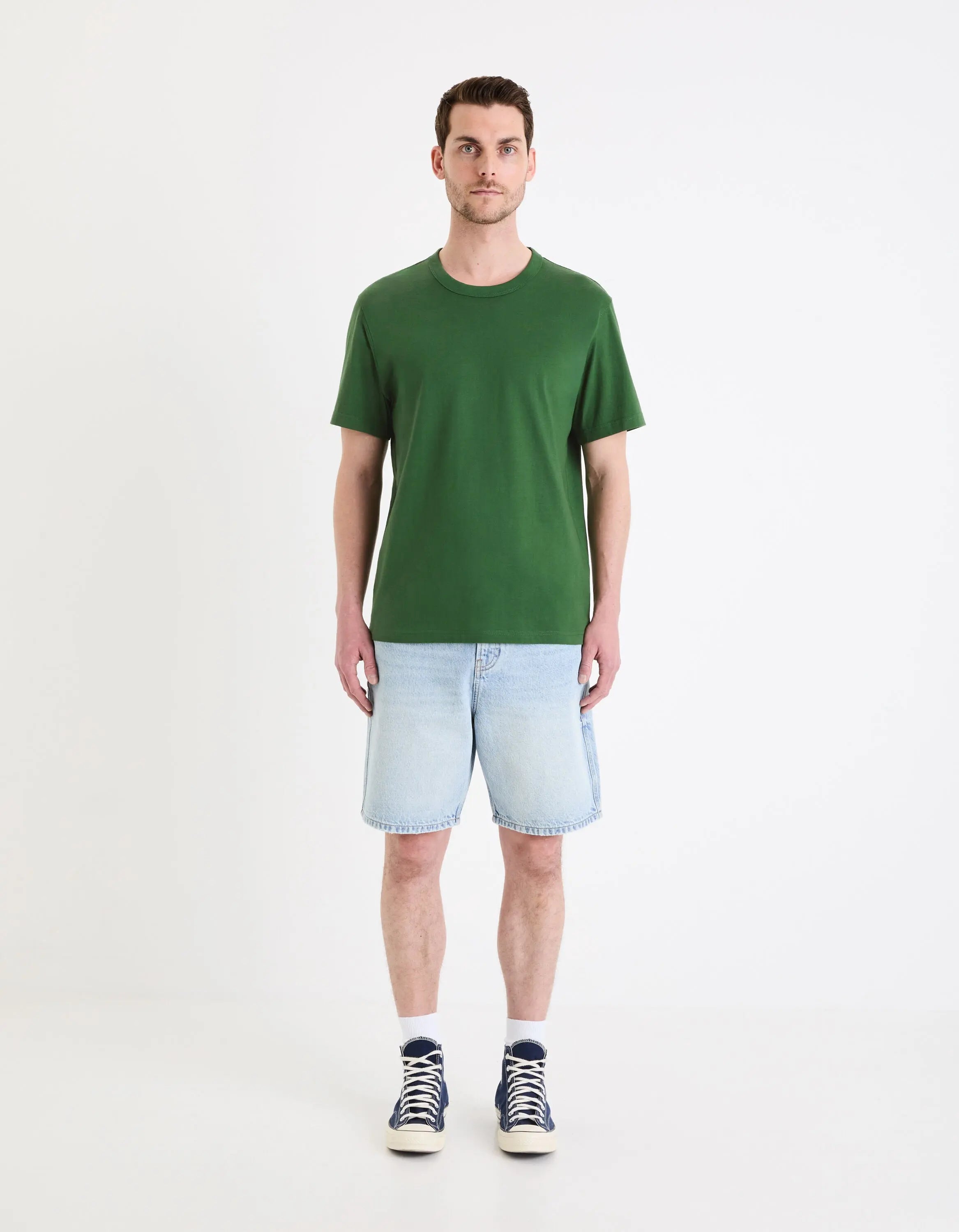 100% Cotton Boxy T-Shirt_TEBOX_GREEN BRITISH_03