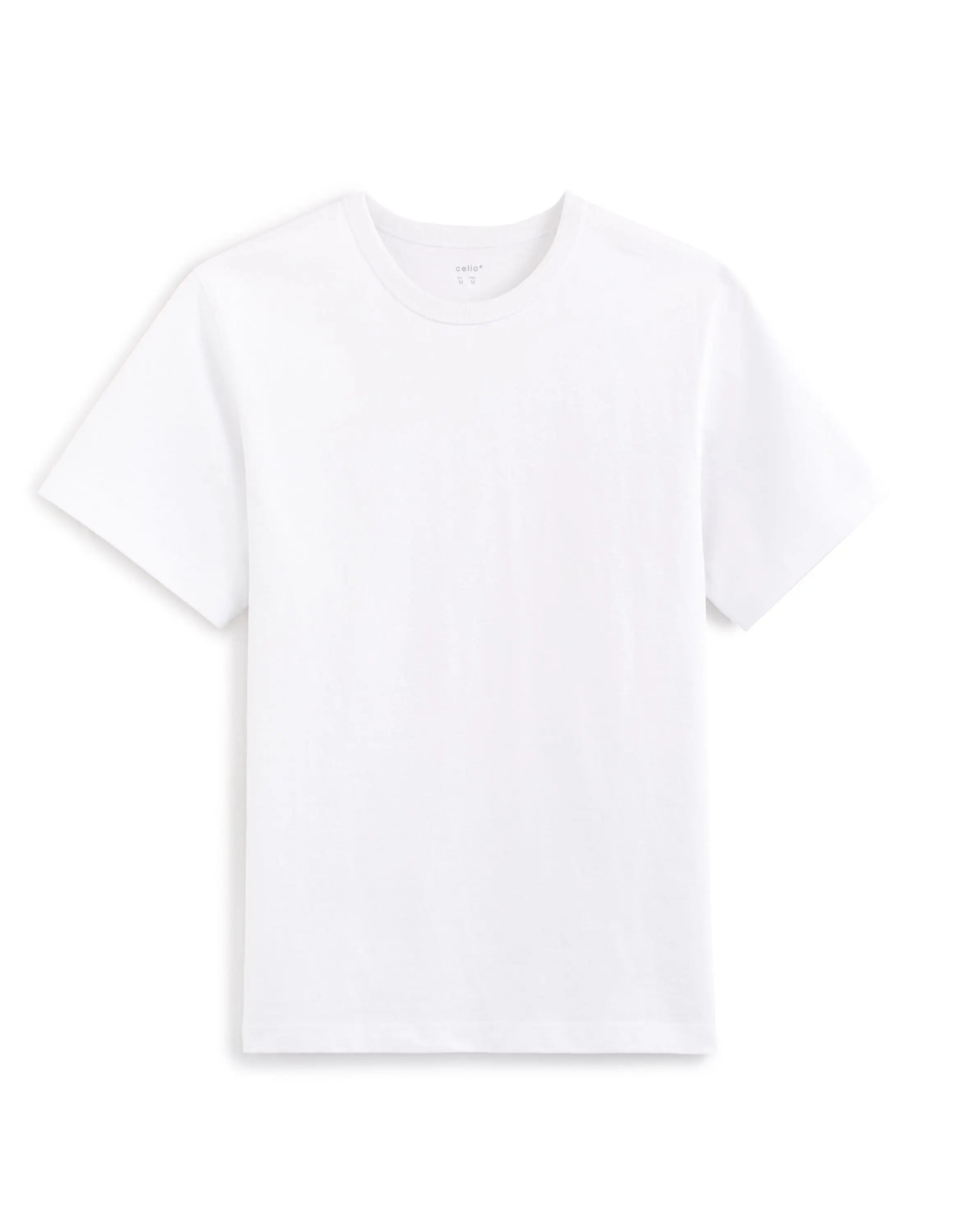 100% Cotton Boxy Crew Neck T-Shirt - White_01