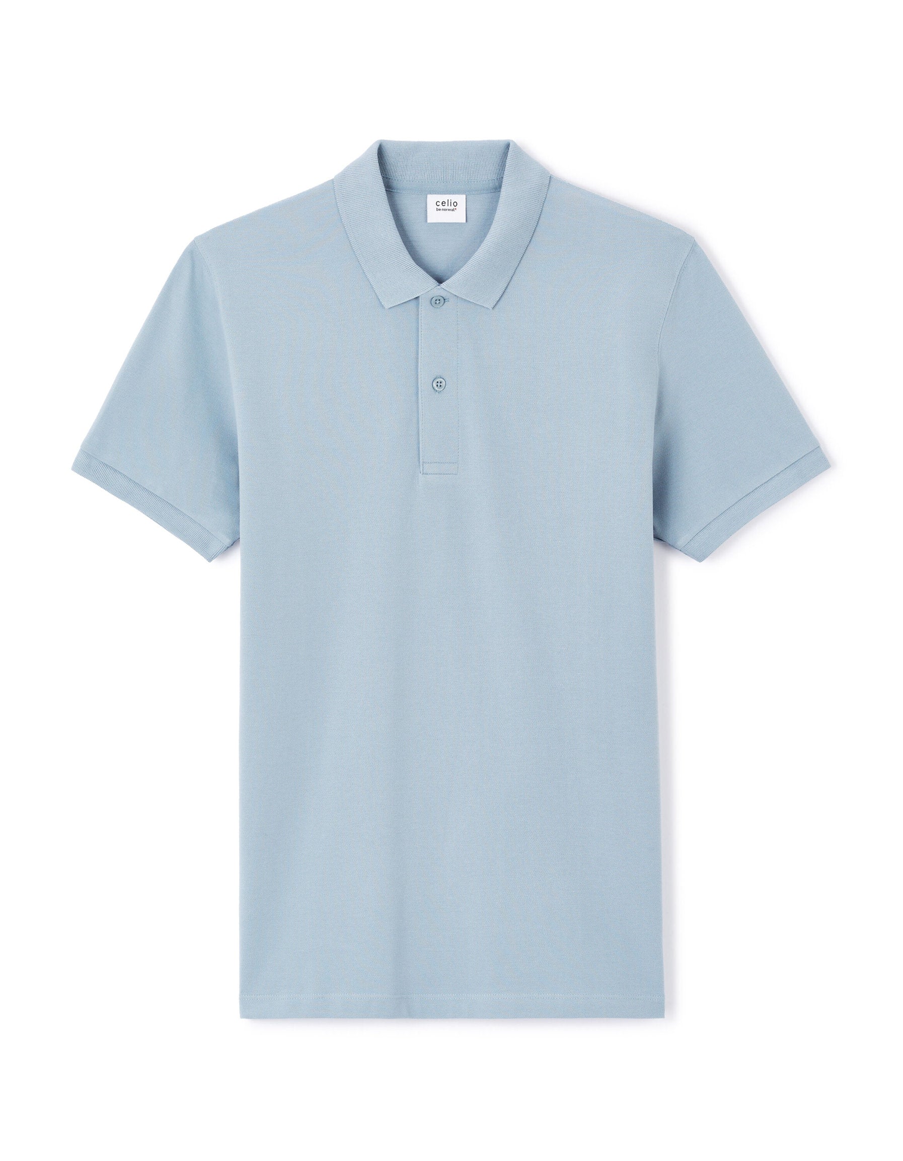 Celio_Blue 100% Cotton Straight PiquŽ Polo Shirt_TEONE_BLUE STONE_04