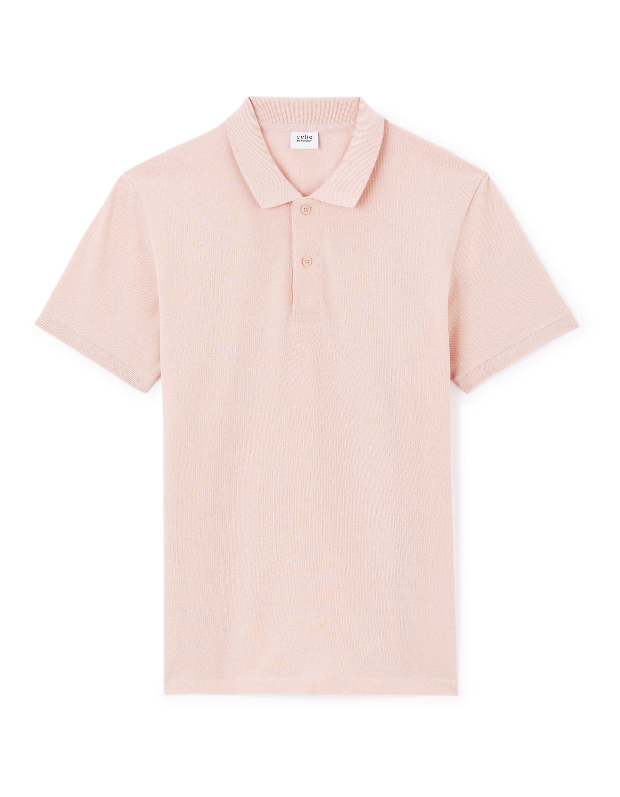 Celio_Pink 100% Cotton Straight PiquŽ Polo Shirt_TEONE_OLD ROSE_04