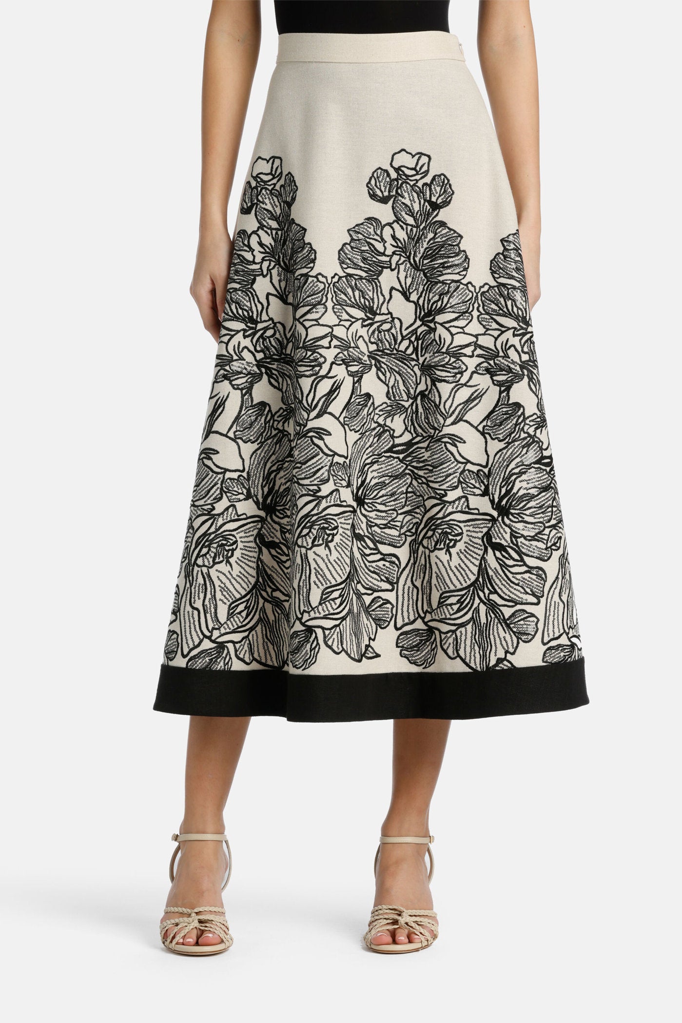 Luisa Spagnoli_Terra - Embroidered Skirt_TERRA_4119 0101_01