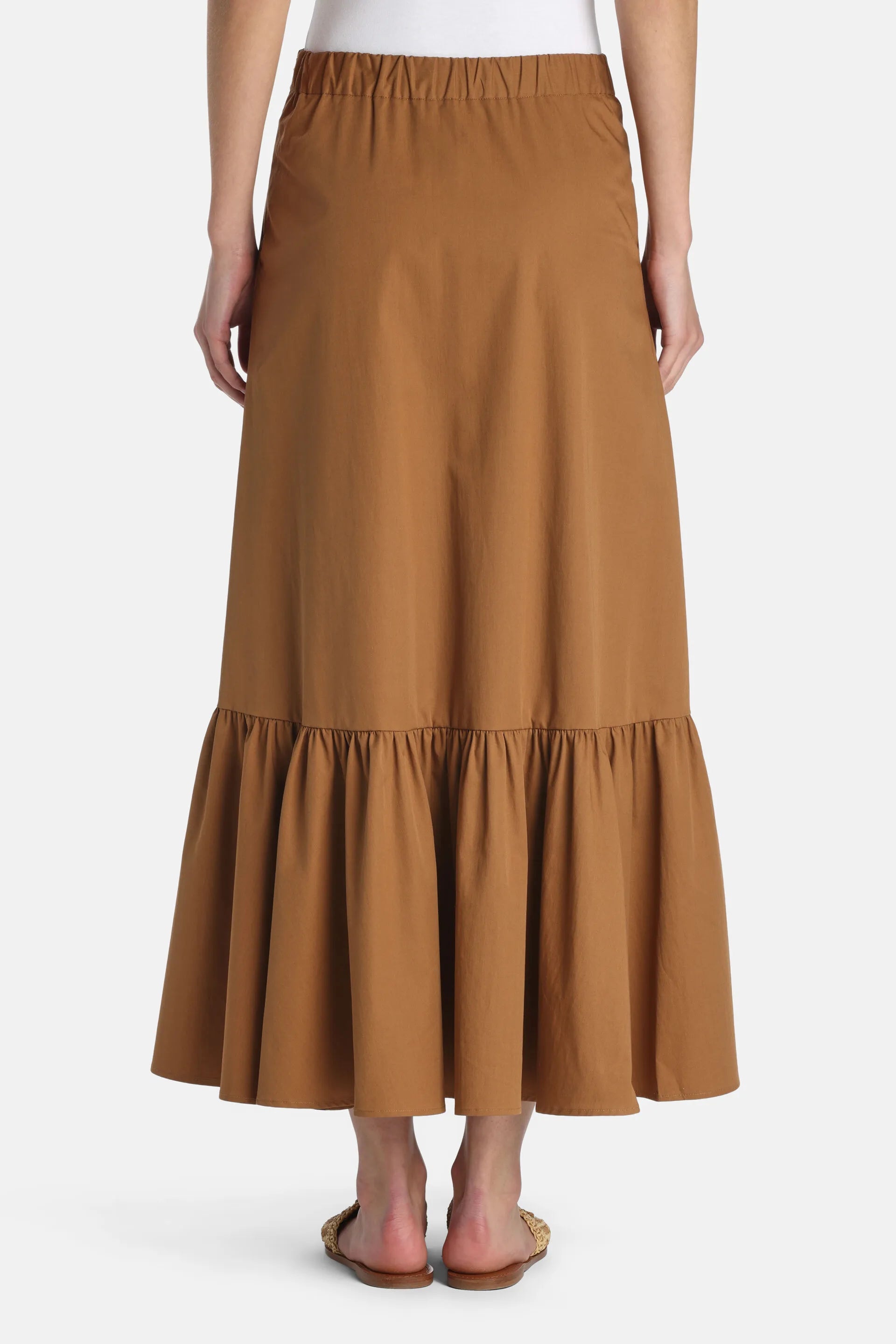 Luisa Spagnoli_Tobacco_Timpano - Flounced Maxi Skirt_TIMPANO_2217_03