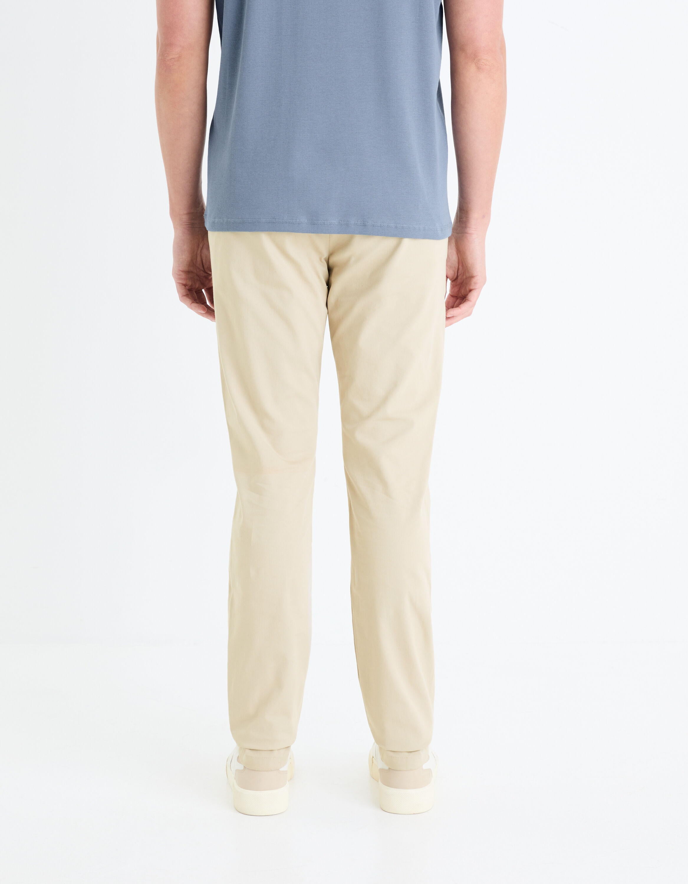 Slim Stretch Cotton Chino Pants_TOCHARLES_BEIGE 07_04