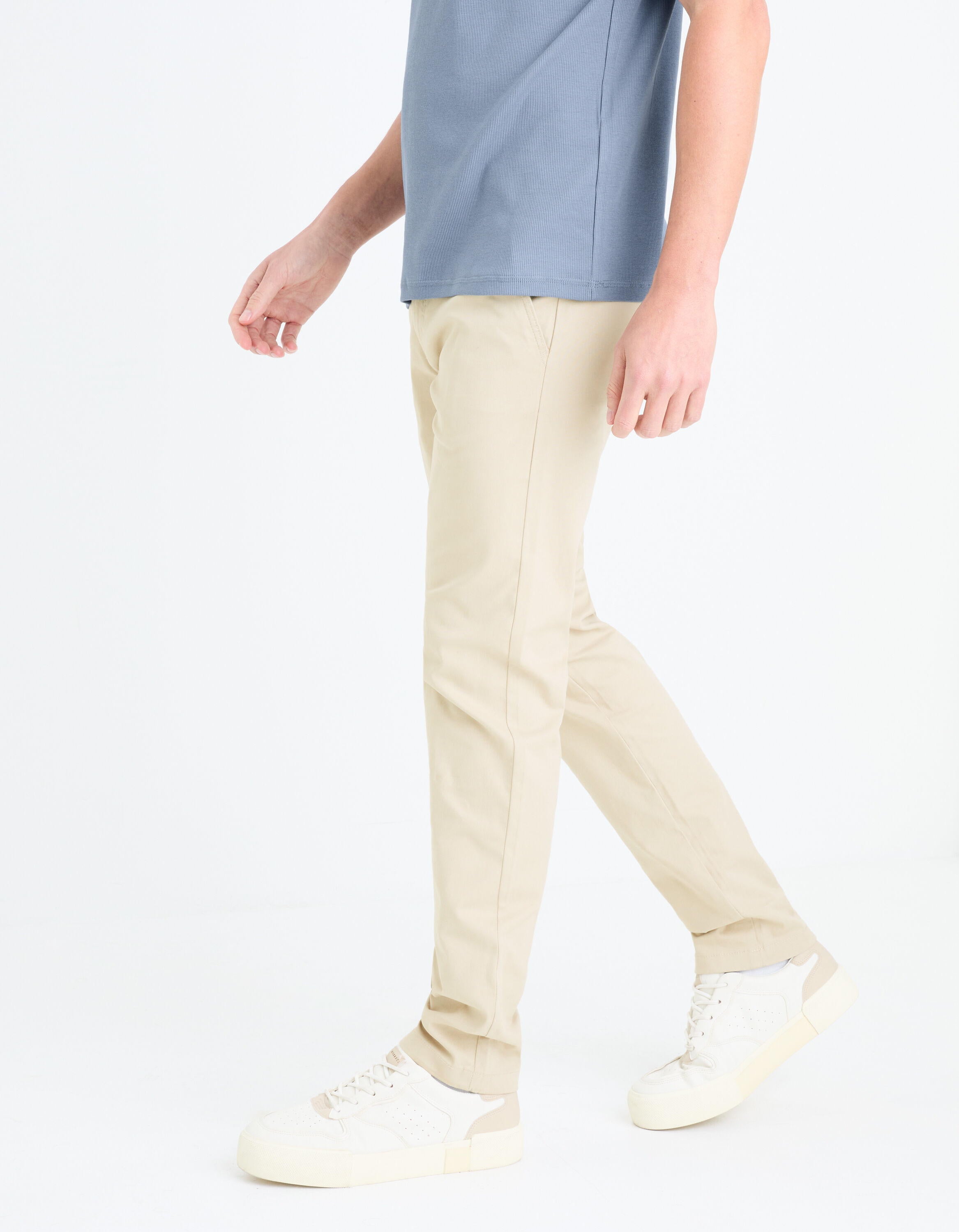 Slim Stretch Cotton Chino Pants_TOCHARLES_BEIGE 07_05