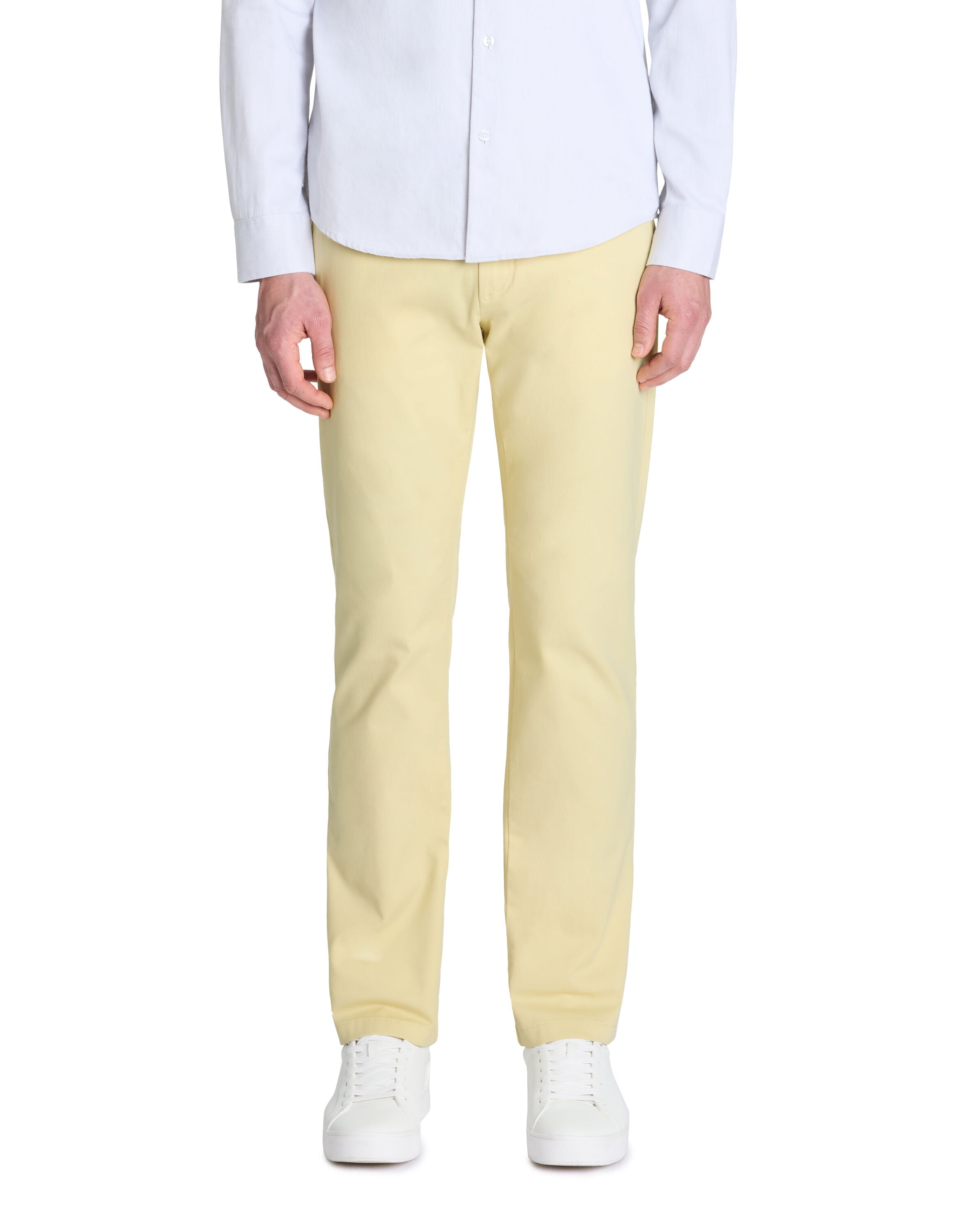 Celio_Yellow Straight Stretch Cotton Chino Pants_TOHENRI_JAUNE_02