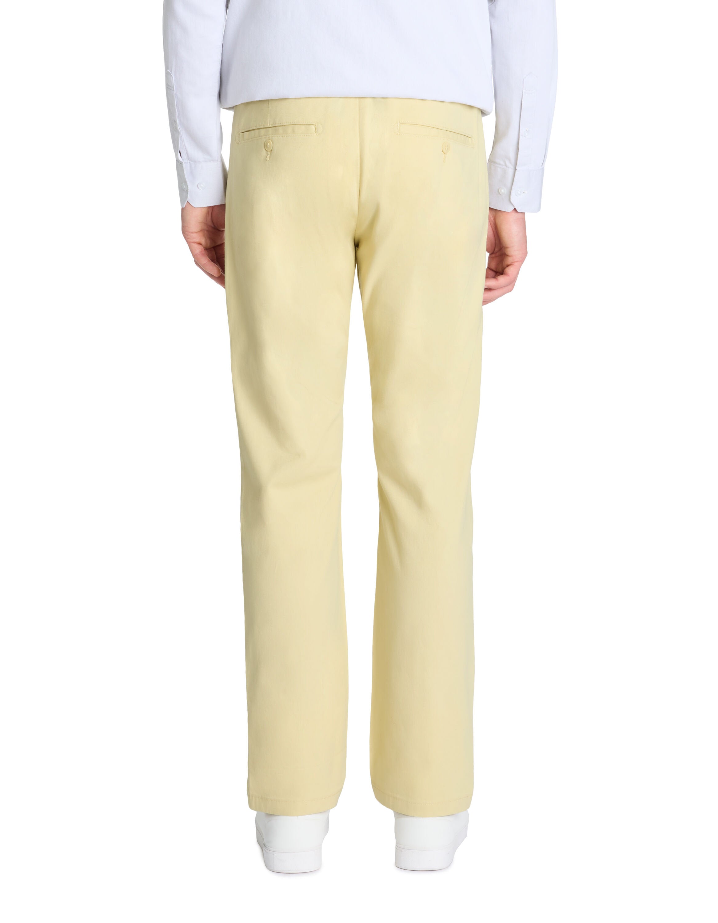 Celio_Yellow Straight Stretch Cotton Chino Pants_TOHENRI_JAUNE_03