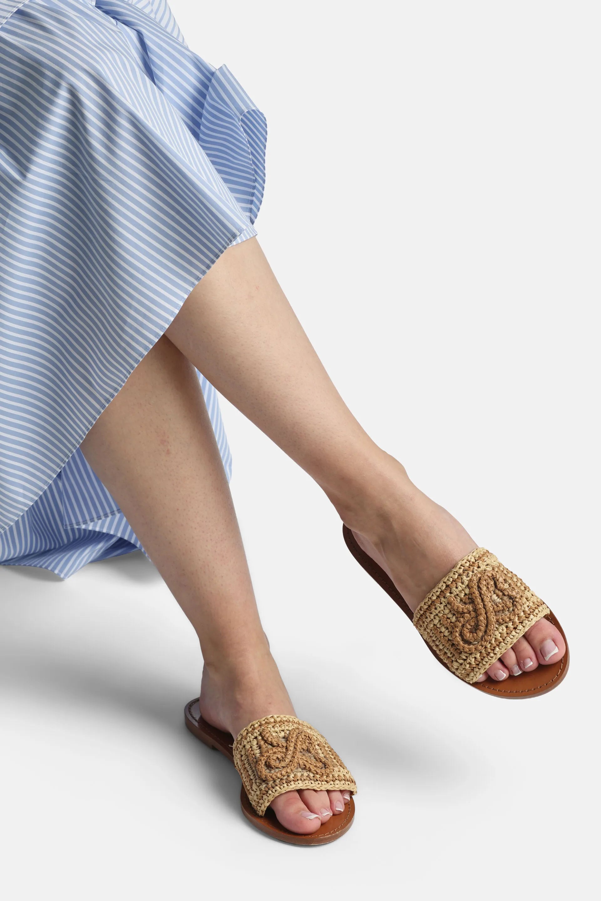 Luisa Spagnoli Toni Naturali/Cuoio Women Ulivi - Leather Strap Sandals SKU: ULIVI_1167 2238 Image 02