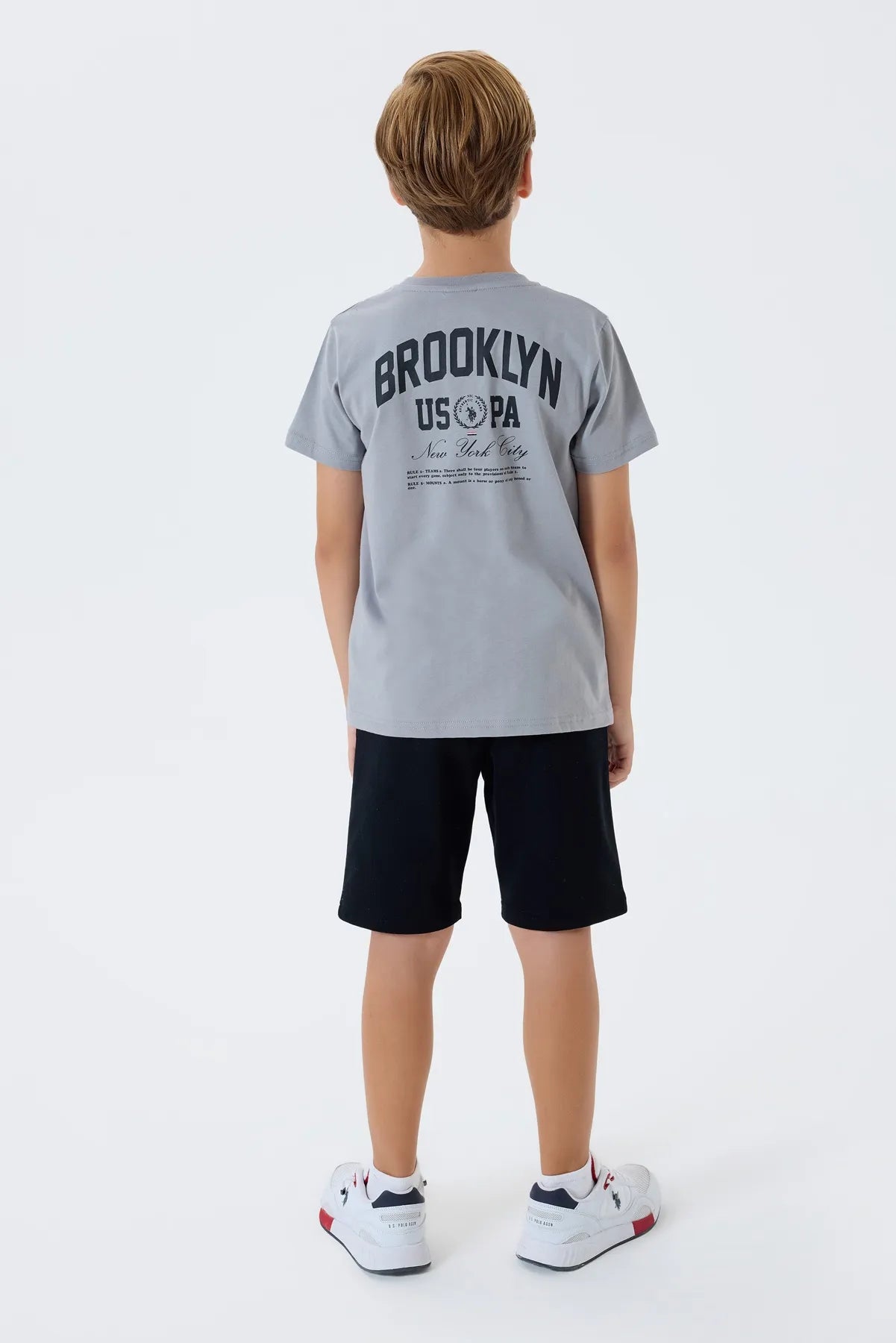U.S. Polo Assn. Grey Boys Grey Two Pieces Set SKU: US2427_Grey Image 04