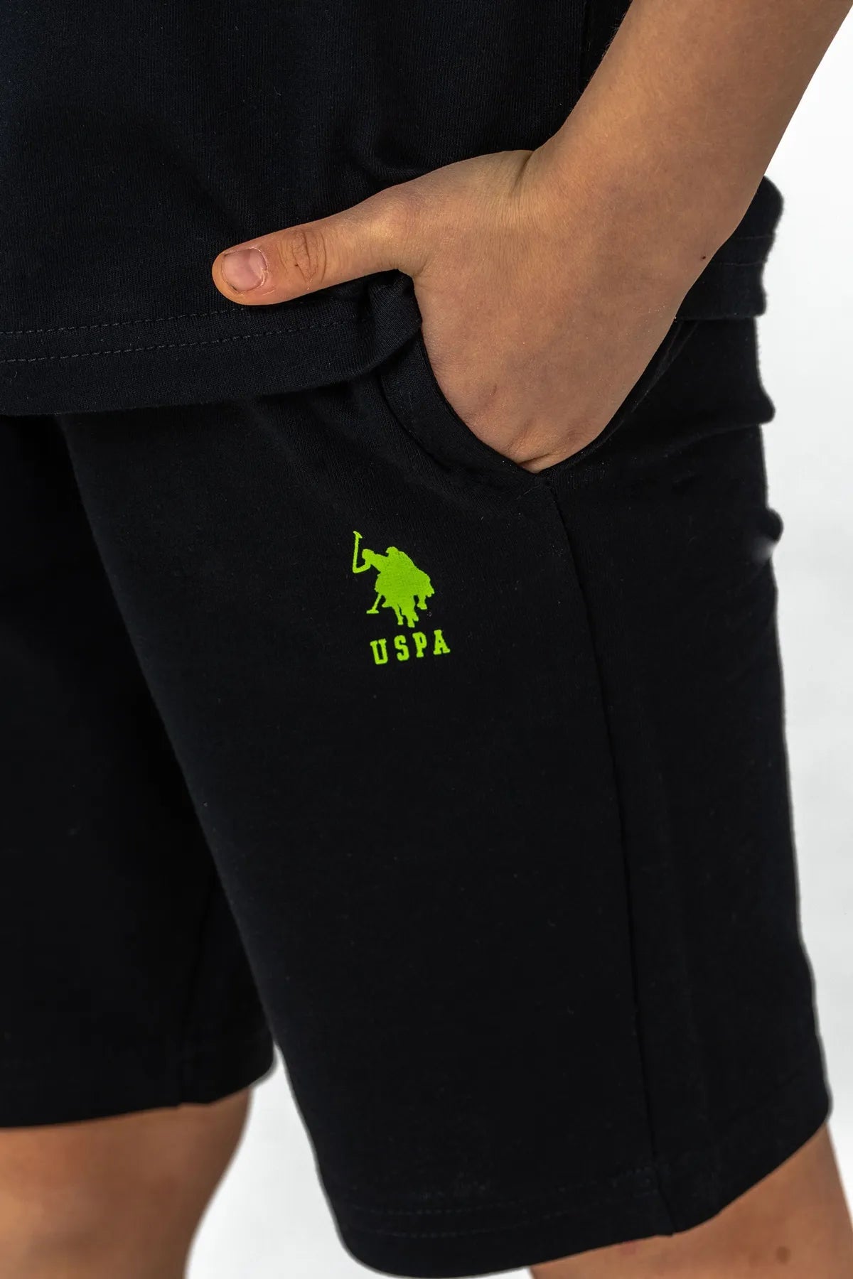 U.S. Polo Assn. Black Boys Black Two Pieces Set SKU: US2430_Black Image 03