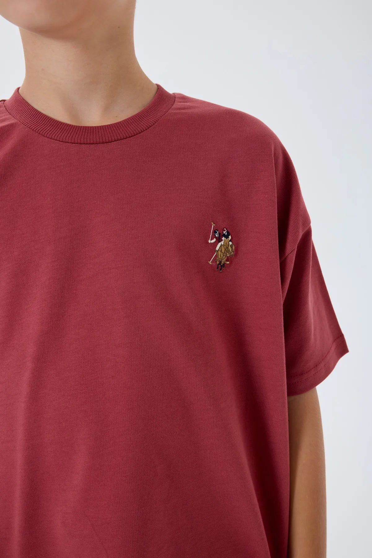 U.S. Polo Assn. Claret Red Boys Claret Red Two Pieces Set SKU: US2434_Claret Red Image 05