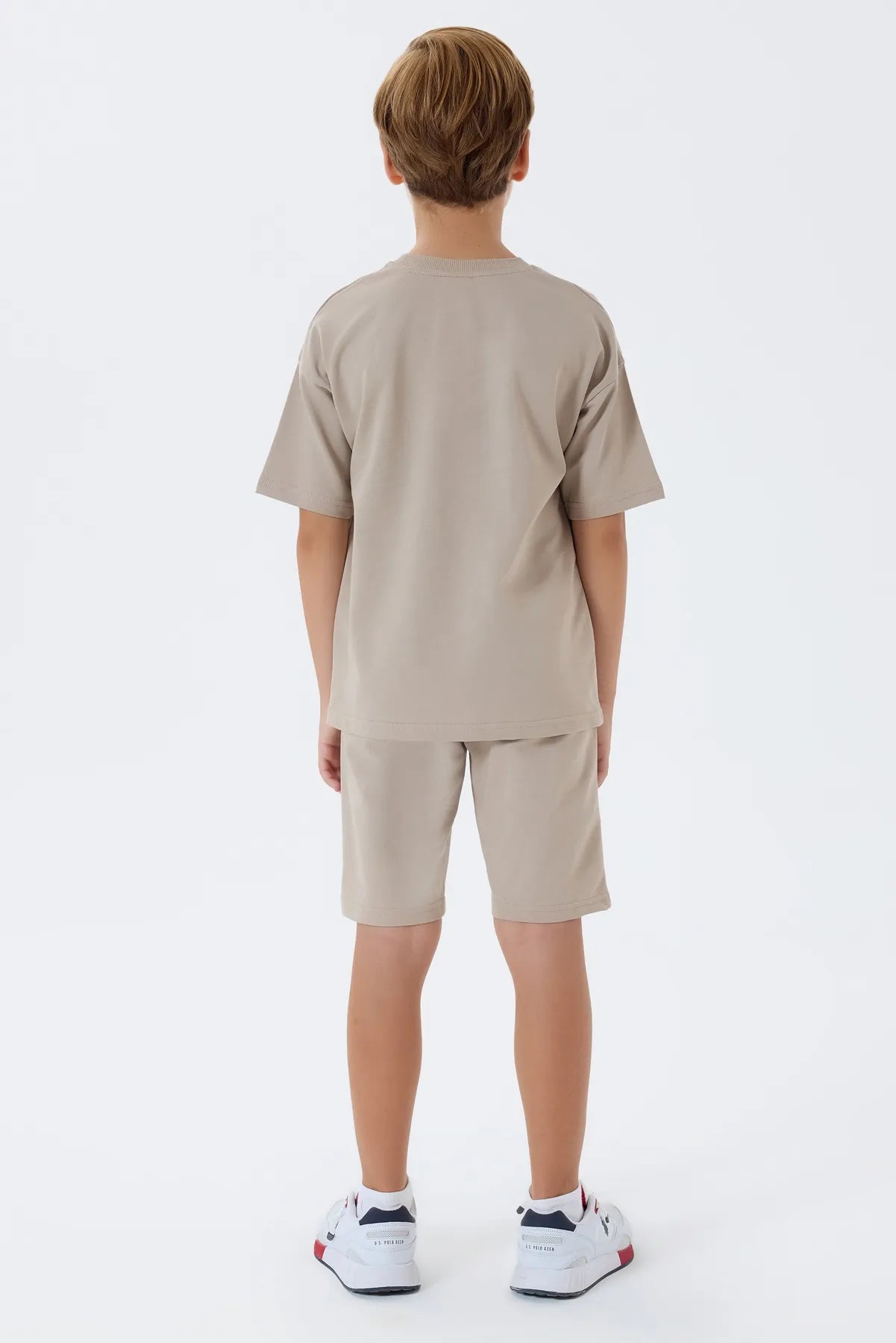 U.S. Polo Assn. Sand Boys Sand Two Pieces Set SKU: US2434_Sand Image 04