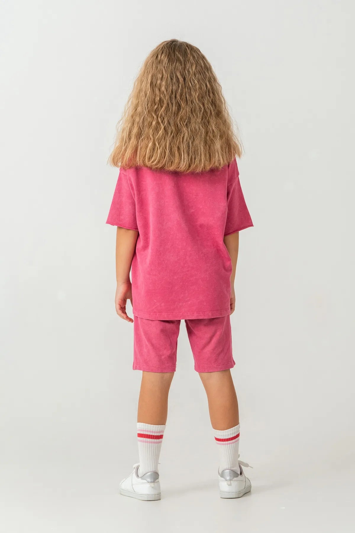 U.S. Polo Assn. Fuchsia Girls Fuchsia Two Pieces Set SKU: US2530_Fuchsia Image 04