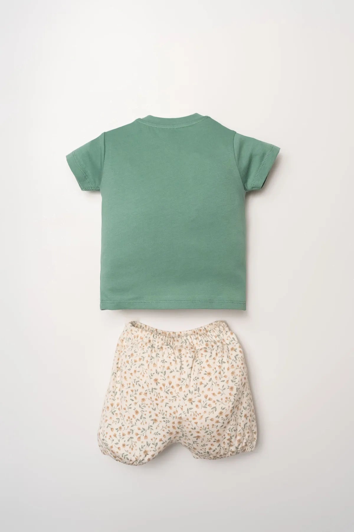 U.S. Polo Assn. Green Baby Girl Green T-Shirt and Short Set SKU: USB2982_Green Image 04