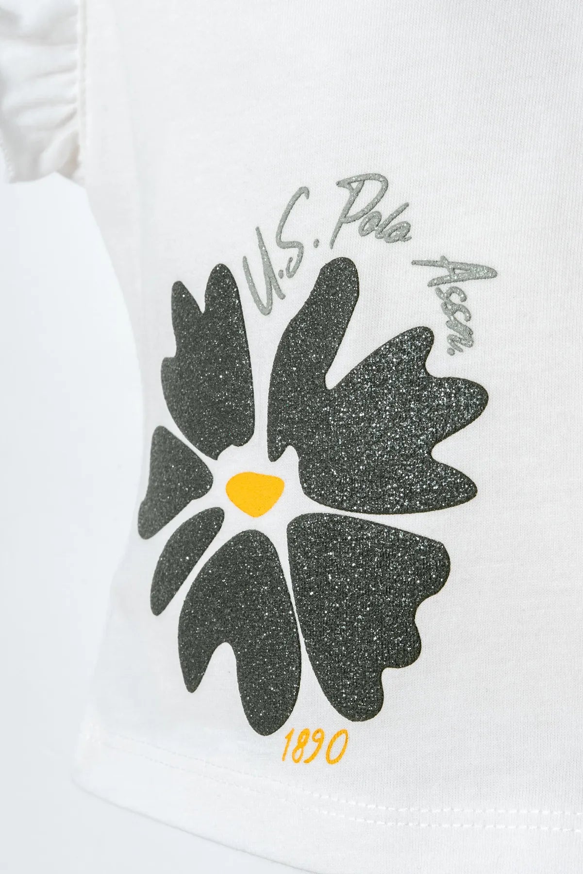U.S. Polo Assn. White-Green Baby Girl White-Green T-Shirt and Short Set SKU: USB2993_White-Green Image 02