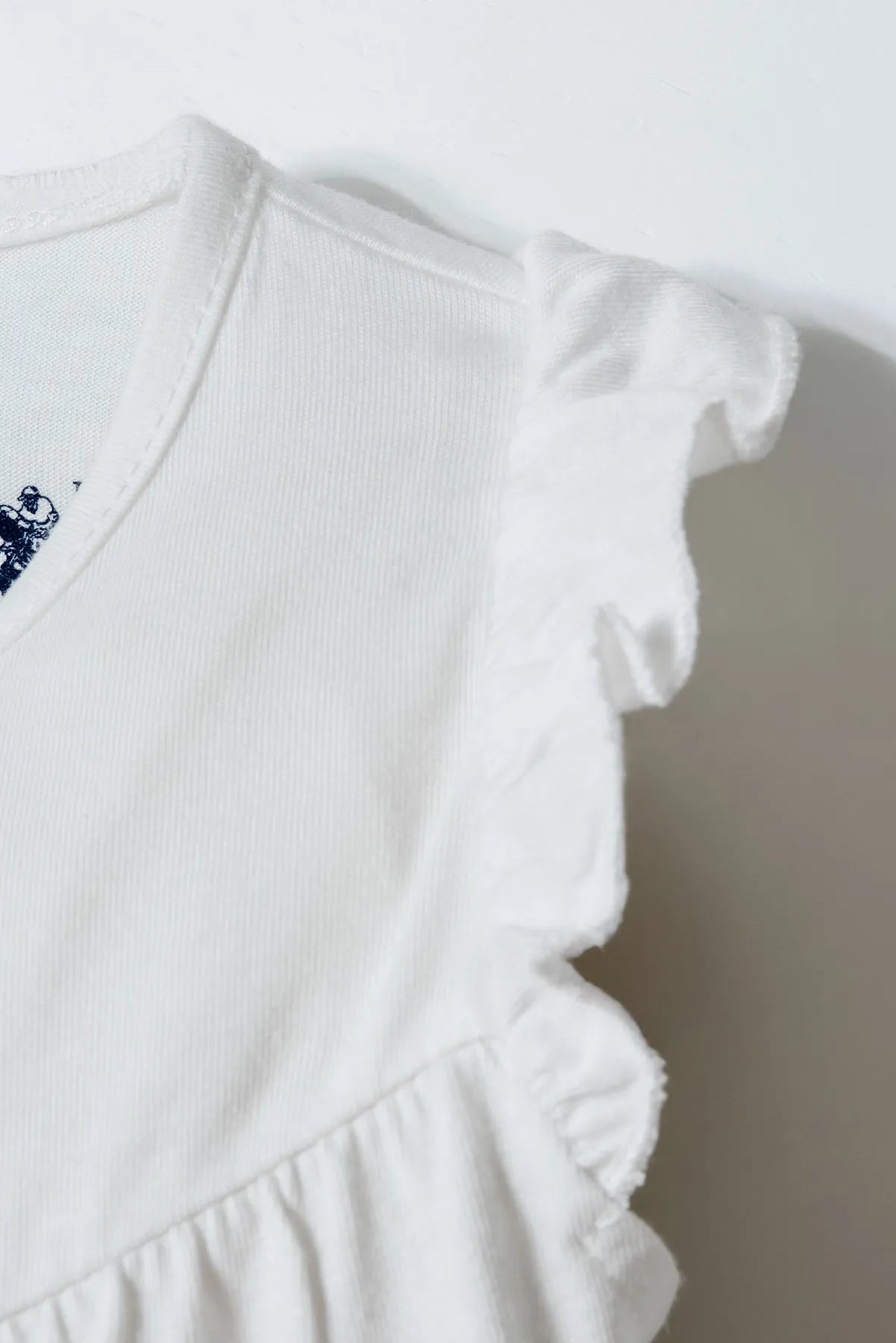 U.S. Polo Assn. White Baby Girl White Two Pieces Set SKU: USB3002_White Image 02