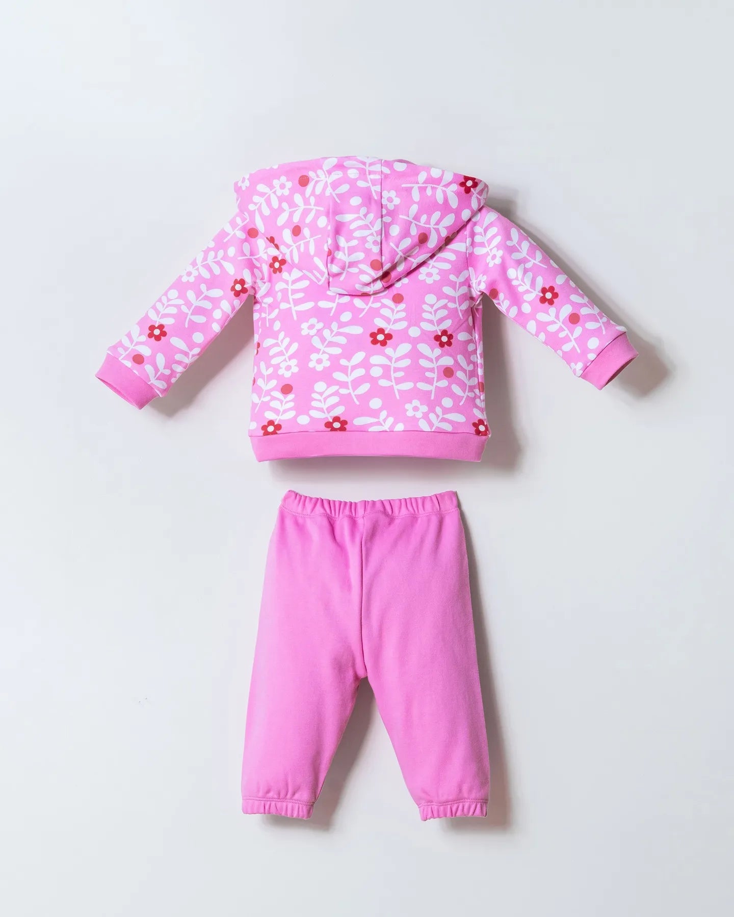 U.S. Polo Assn. Pink Baby Girl Pink Three Pieces Set SKU: USB3007_Pink Image 04