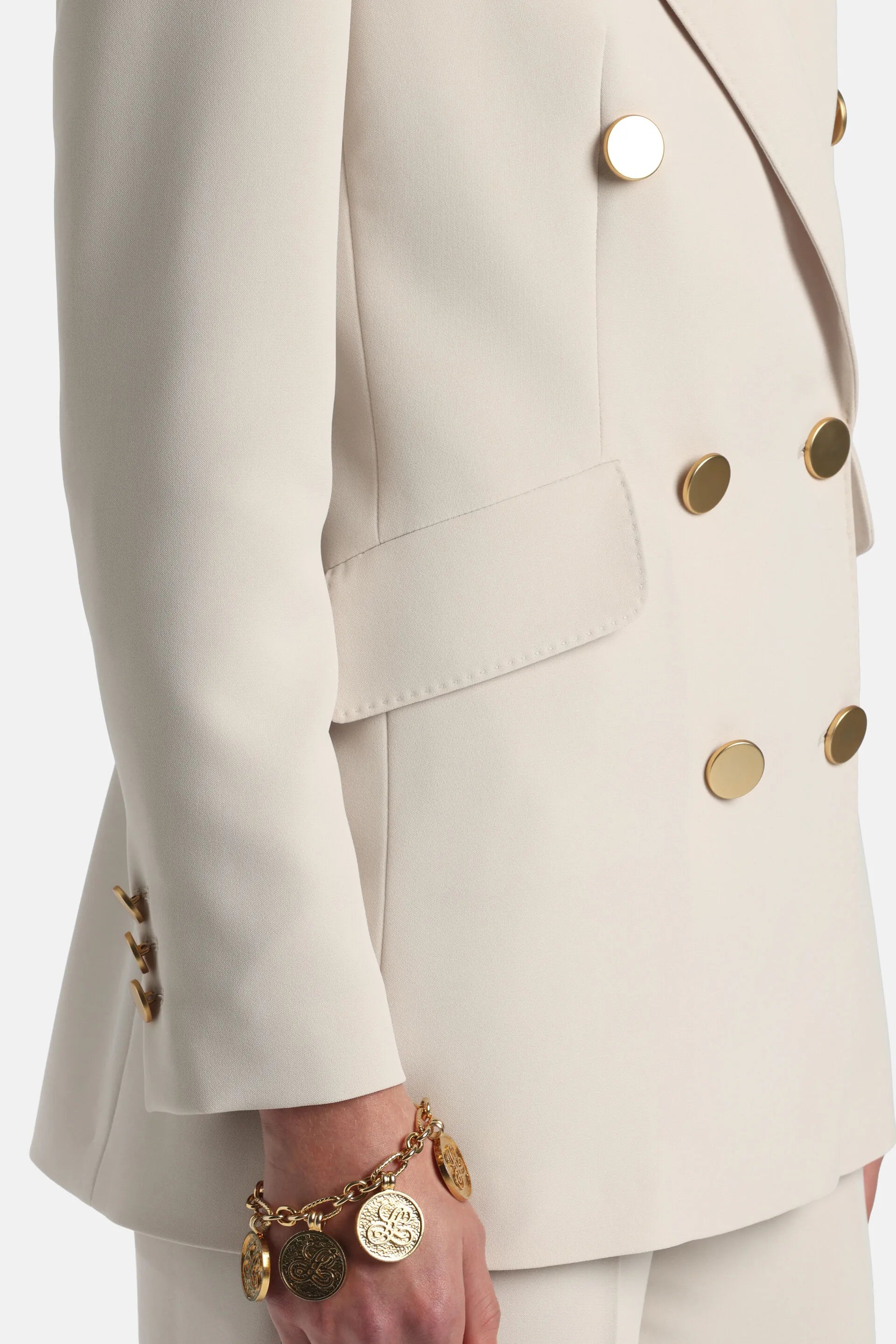 Luisa Spagnoli Burro Women Varadero - Double-Breasted Jacket SKU: VARADERO_1173 Image 04