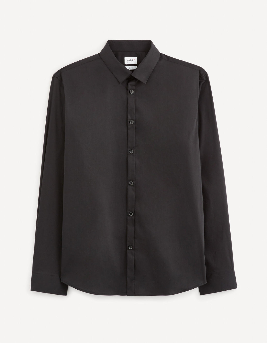 Extra Slim Stretch Cotton Shirt_VAXAVIER_NOIR_02