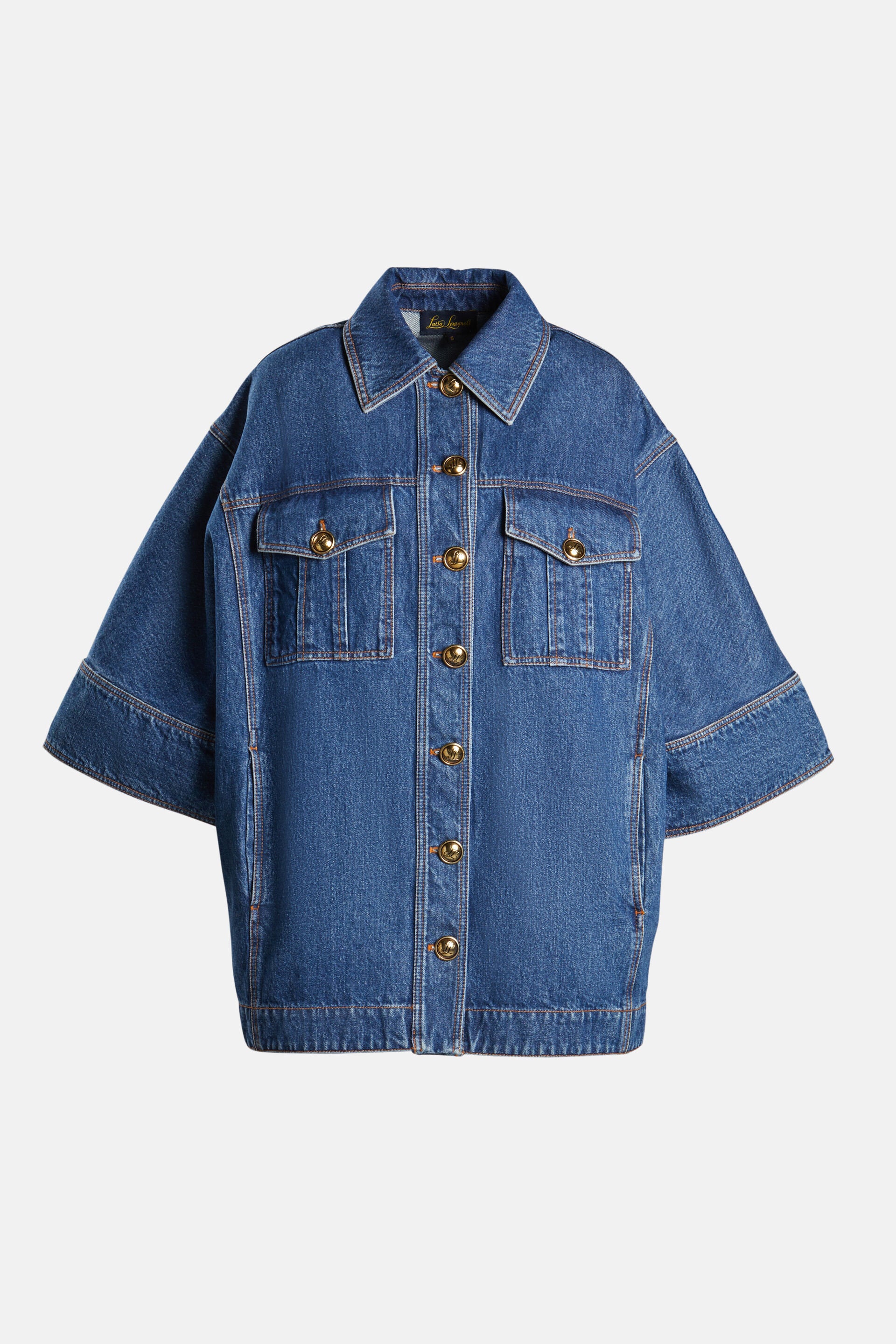 Luisa Spagnoli_Ventisei - Denim Pea Coat_VENTISEI_1278_05