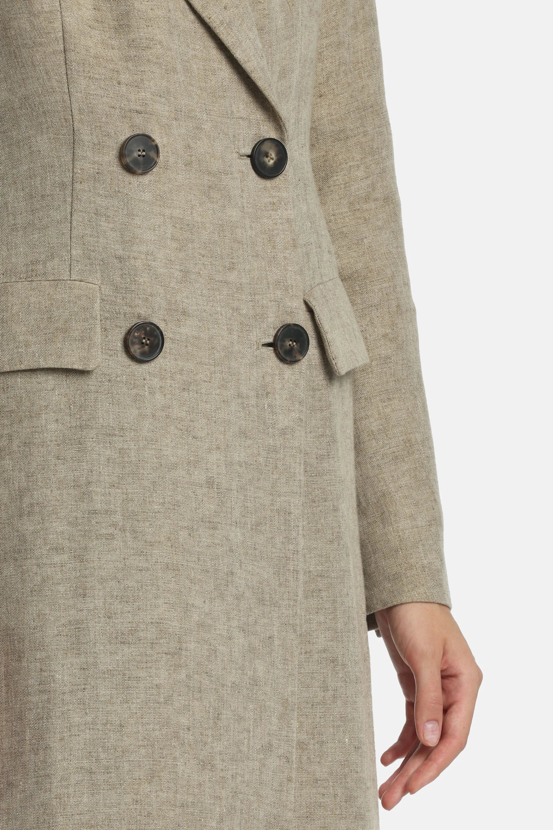 Luisa Spagnoli Pietra Women Vitullia - Double-Breasted Coat - Fashion Show SKU: VITULLIA_1121 Image 04