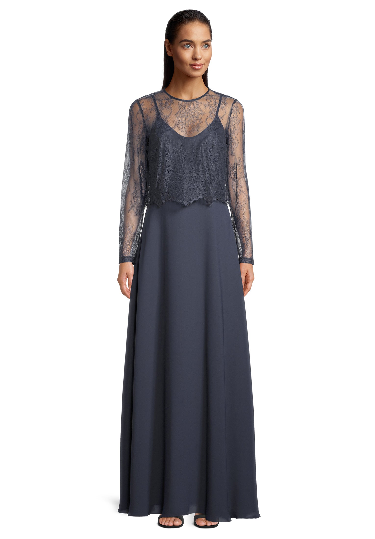 Dark Blue Dress Long 1/1 Sleeve Vera Mont