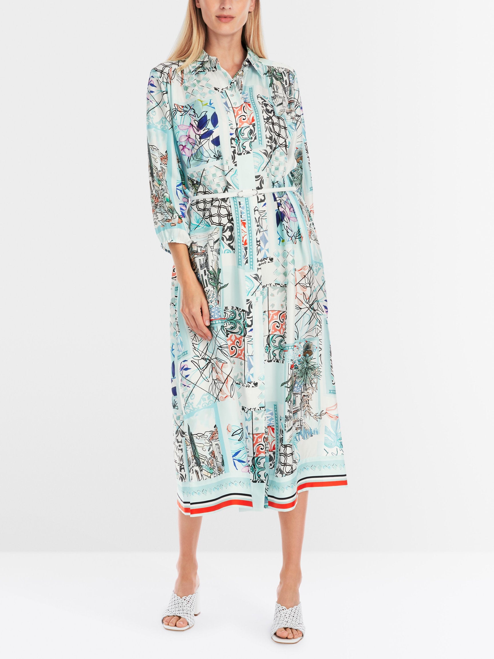 Marc Cain_Shirt Dress in Printed Silk_YC 21.36 W75_504_01