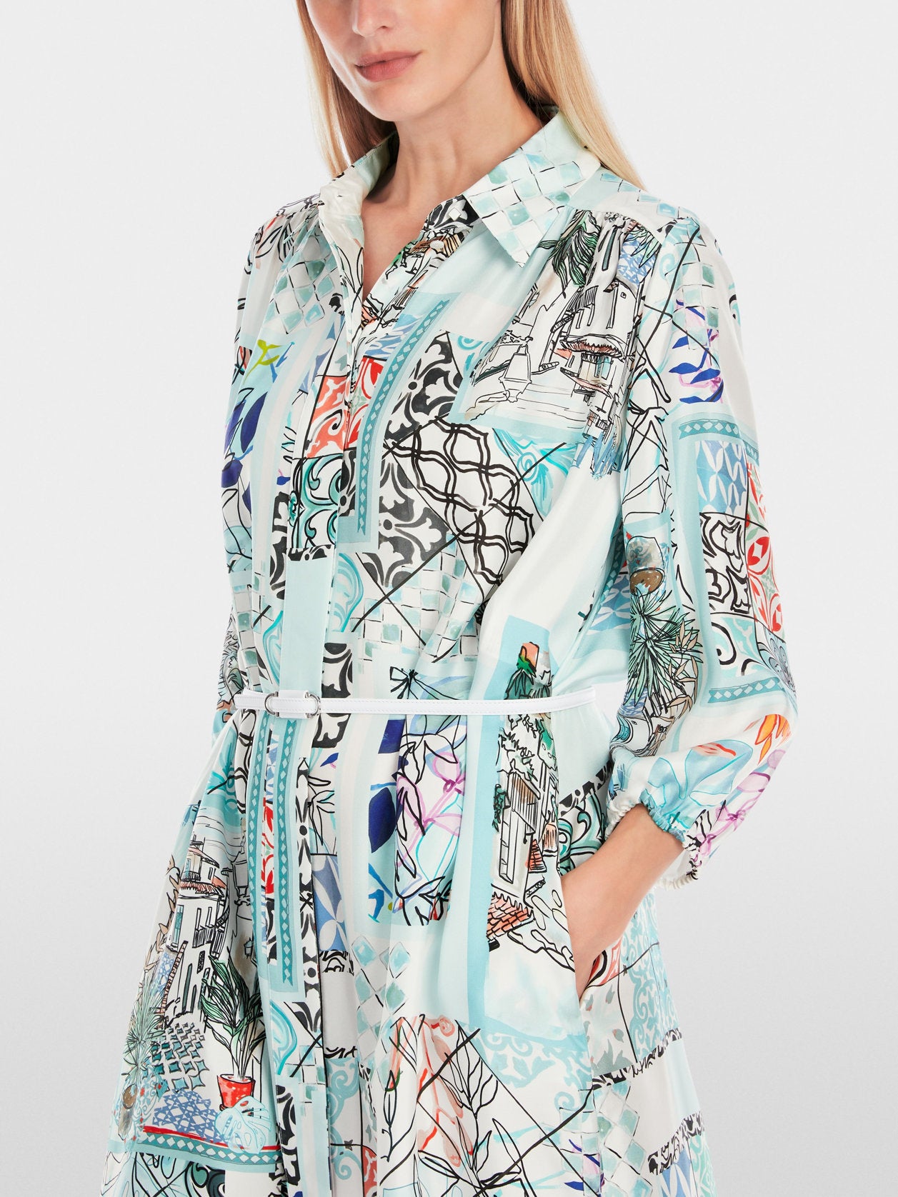 Marc Cain_Shirt Dress in Printed Silk_YC 21.36 W75_504_04
