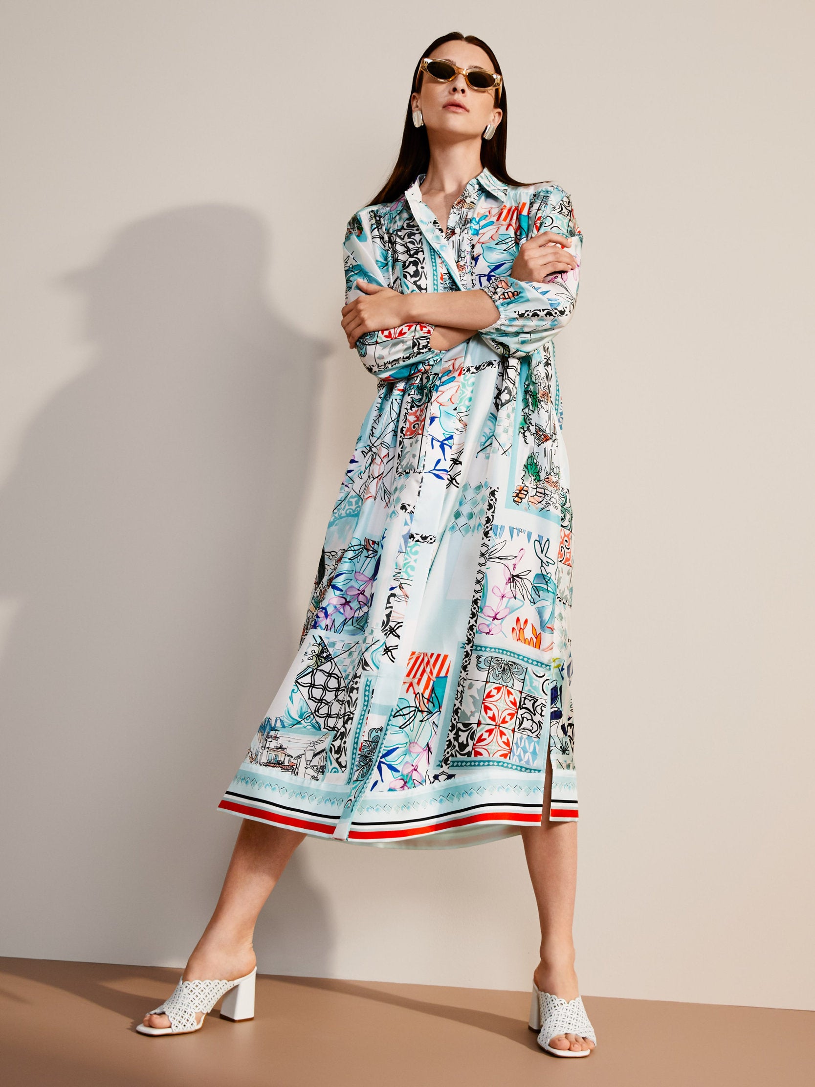Marc Cain_Shirt Dress in Printed Silk_YC 21.36 W75_504_07