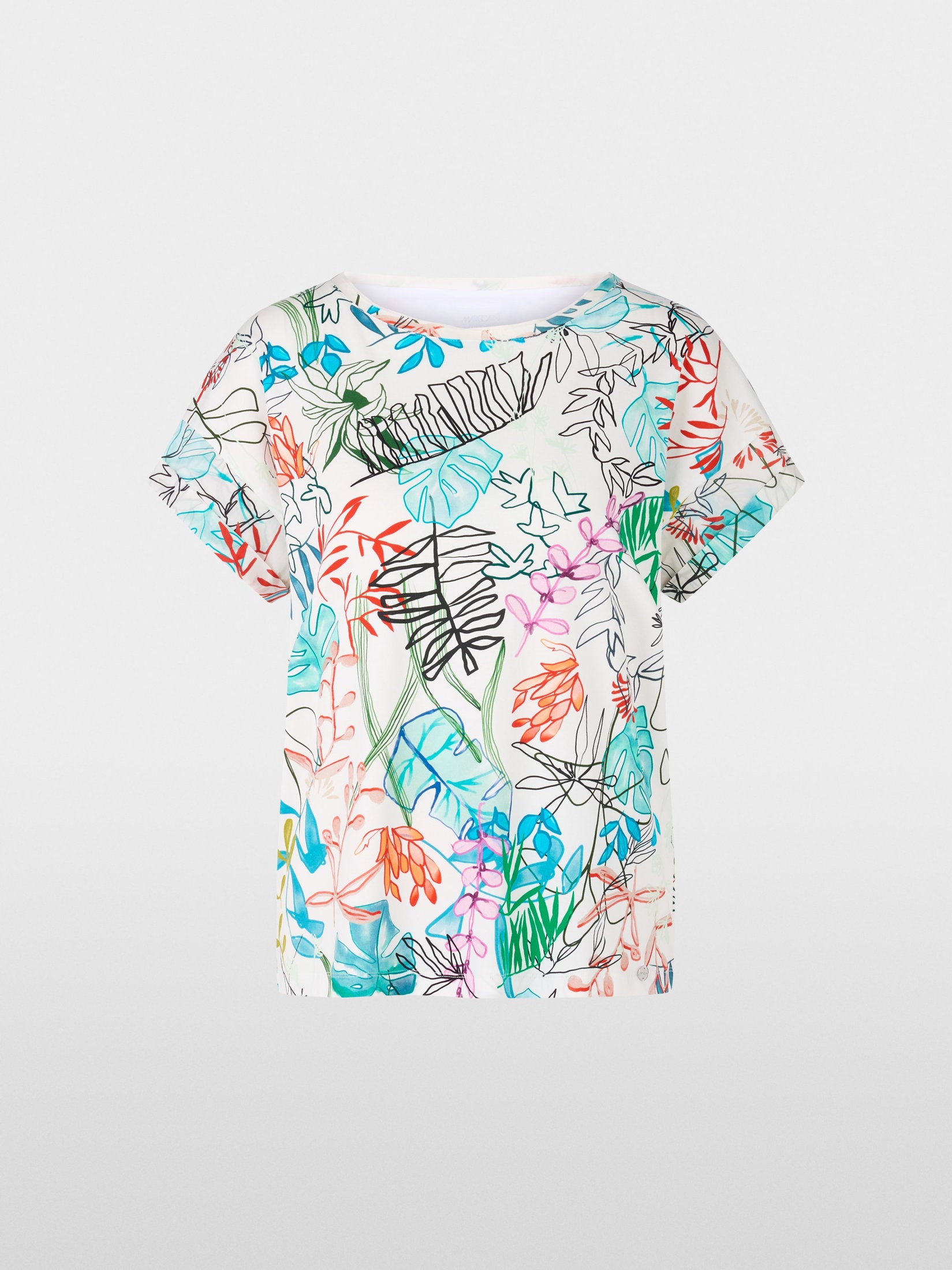 Marc Cain_Oversized T-Shirt with Leaf Design_YC 48.67 J51_504_05