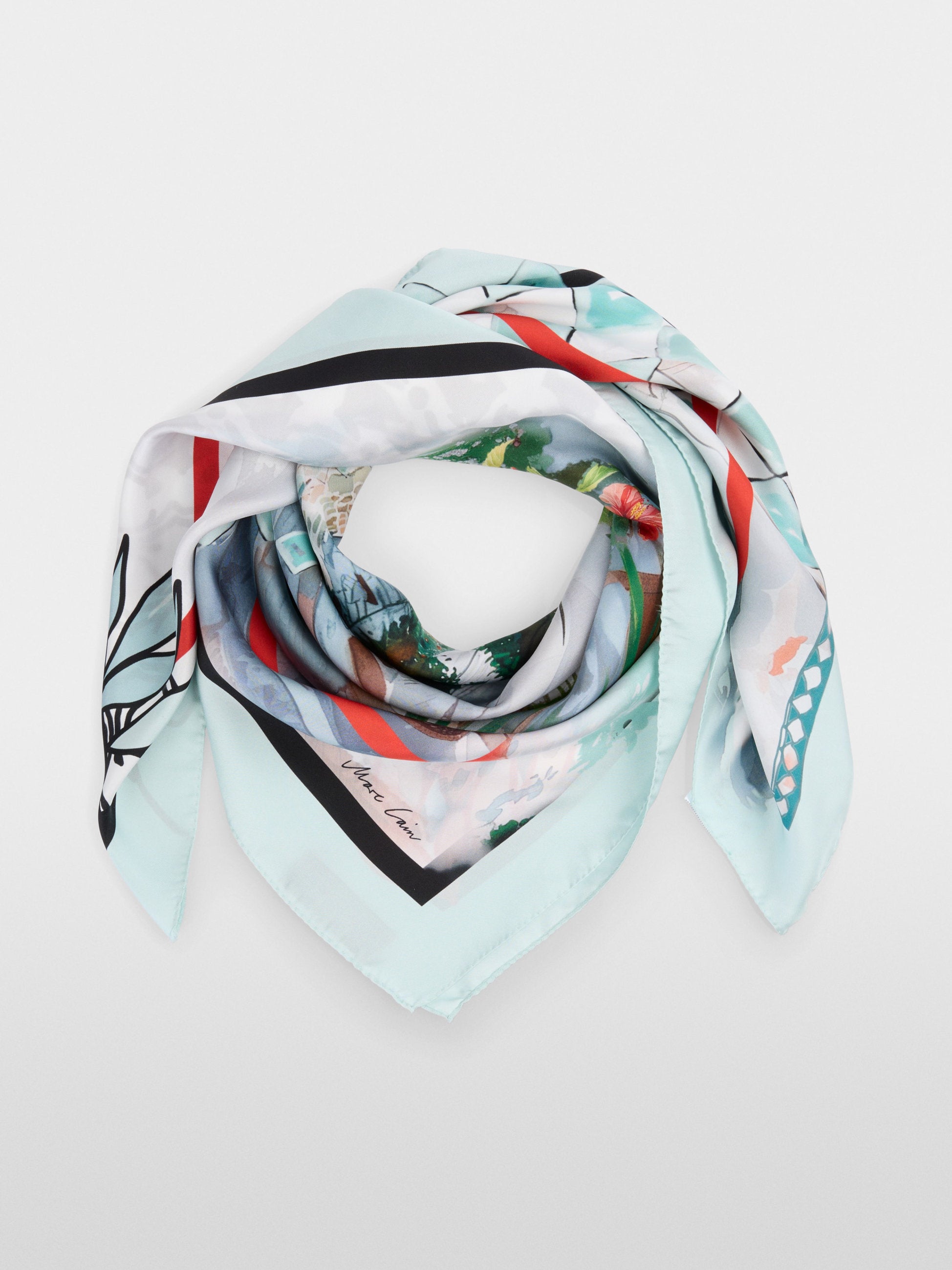 Marc Cain_Silk Scarf with Picture Postcard Motif_YC B1.04 Z34_504_02