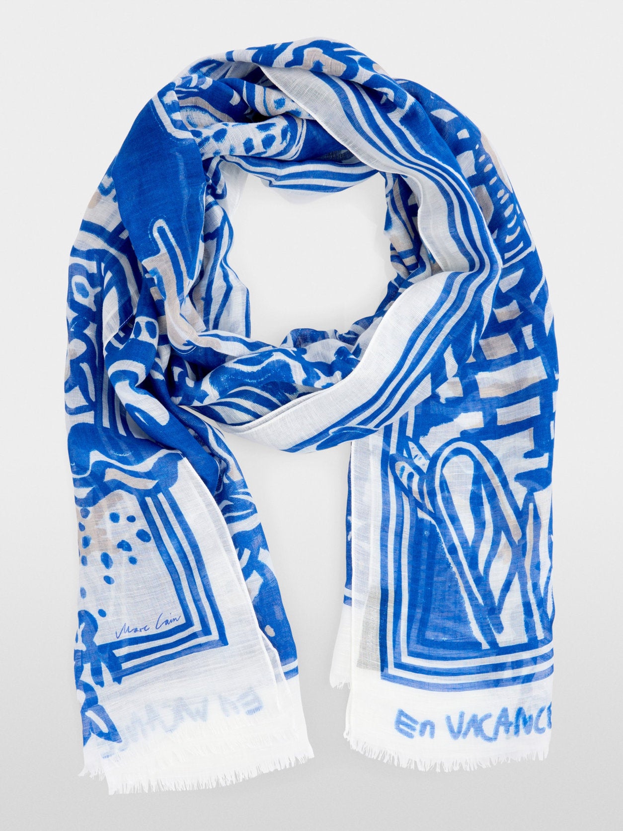 Marc Cain_Delicate Scarf with Painting Print_YC B4.07 Z35_366_02