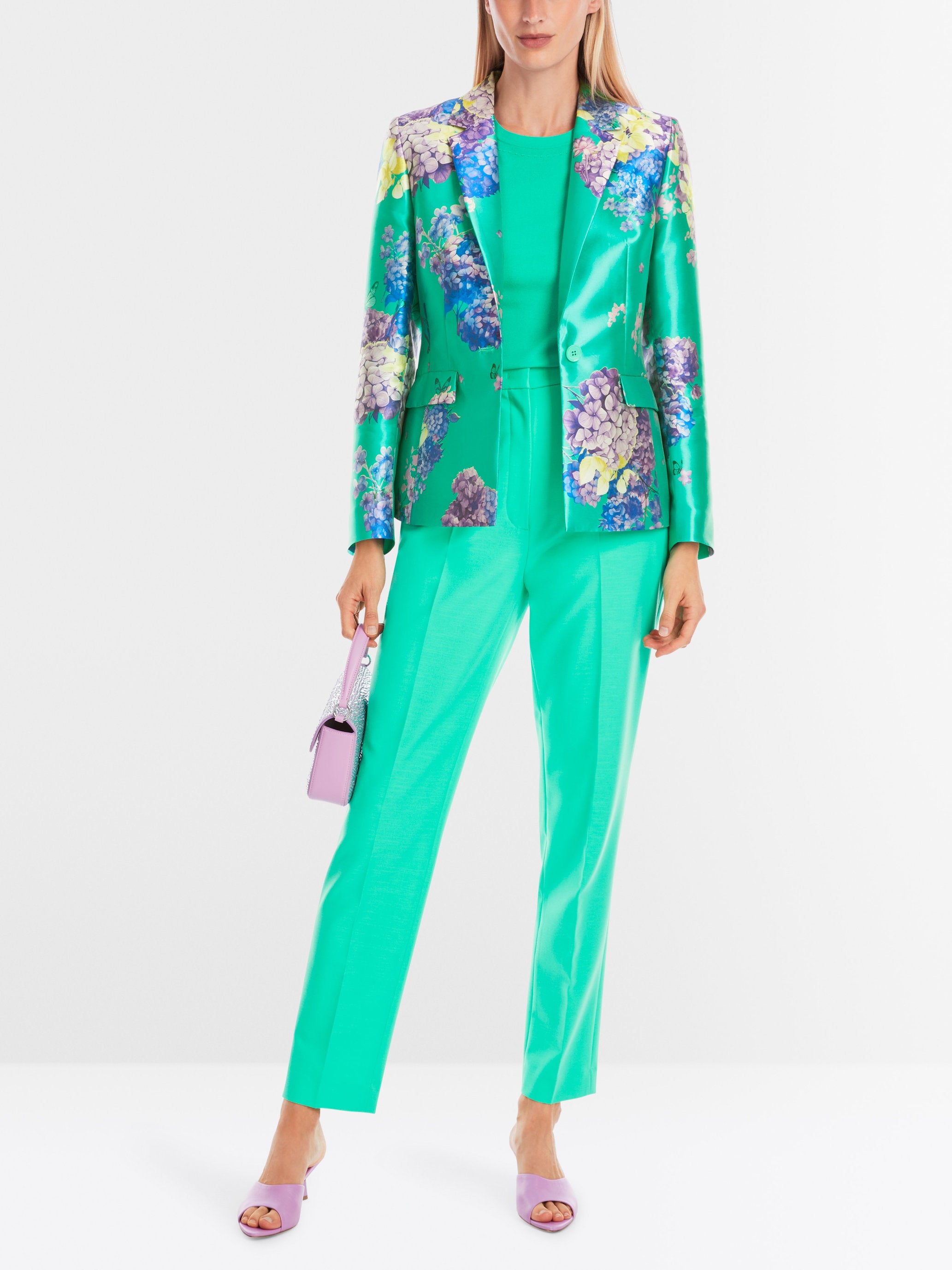 Marc Cain_Fitted Satin Blazer with Print_YG 34.07 W23_565_02
