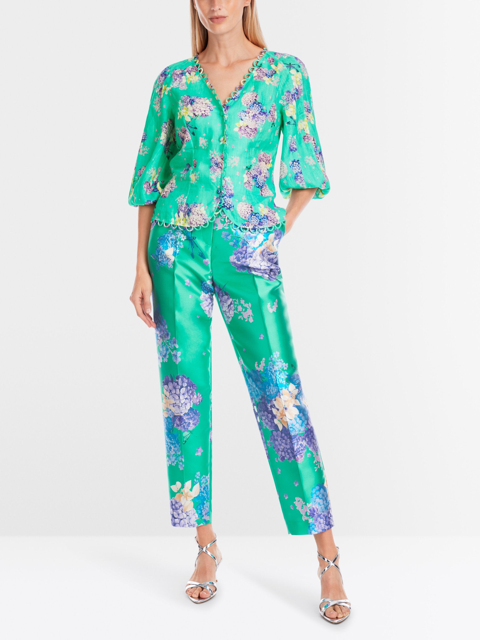 Marc Cain_Fitted Linen Blouse with Print_YG 51.13 W19_565_06